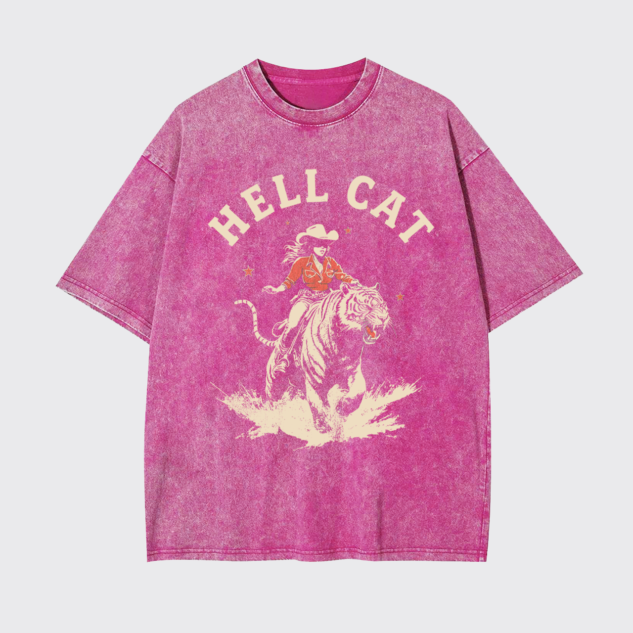 Vintage Cowgirl Hell Cat Garment-dye Tees