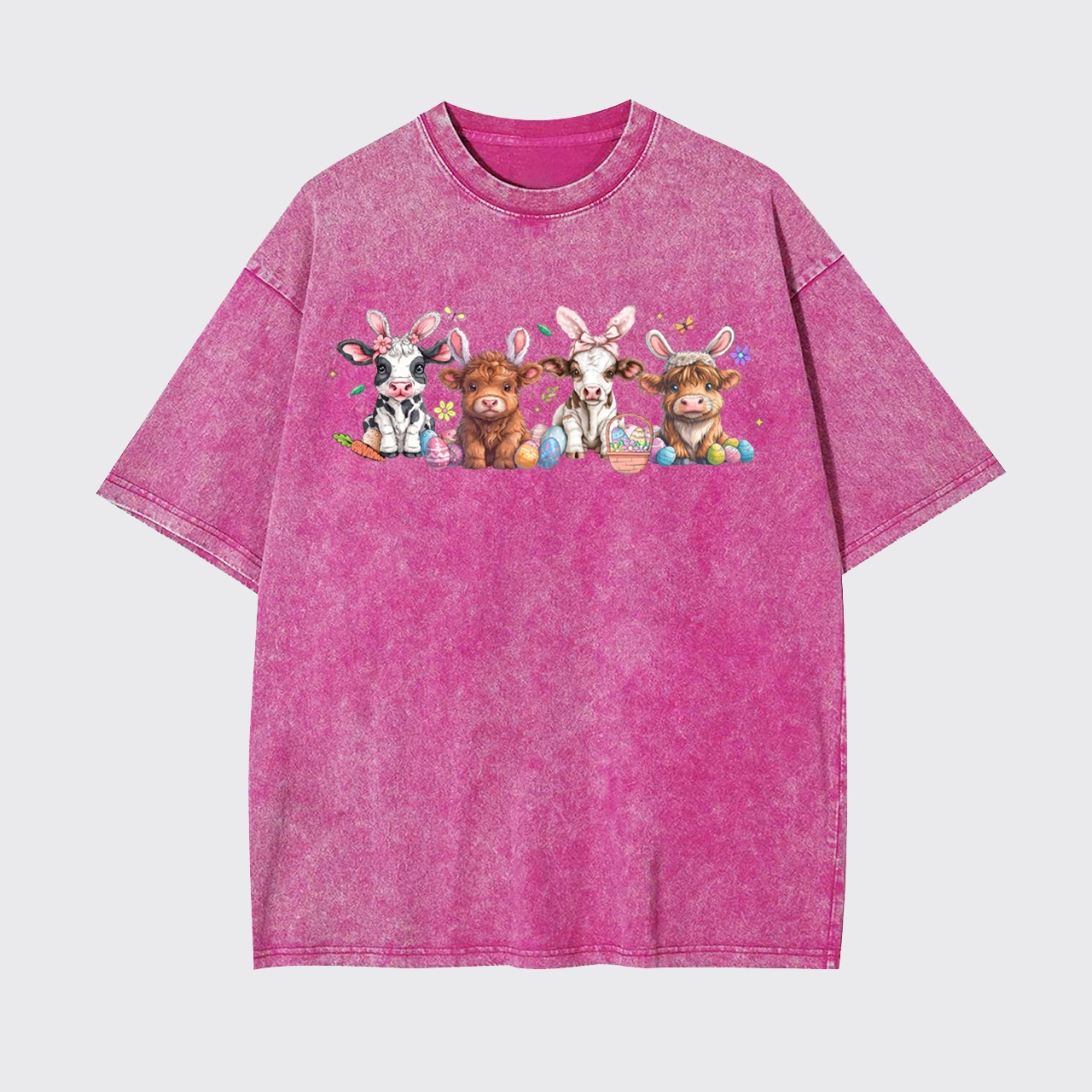 Easter Day Cow Garment-dye Tees
