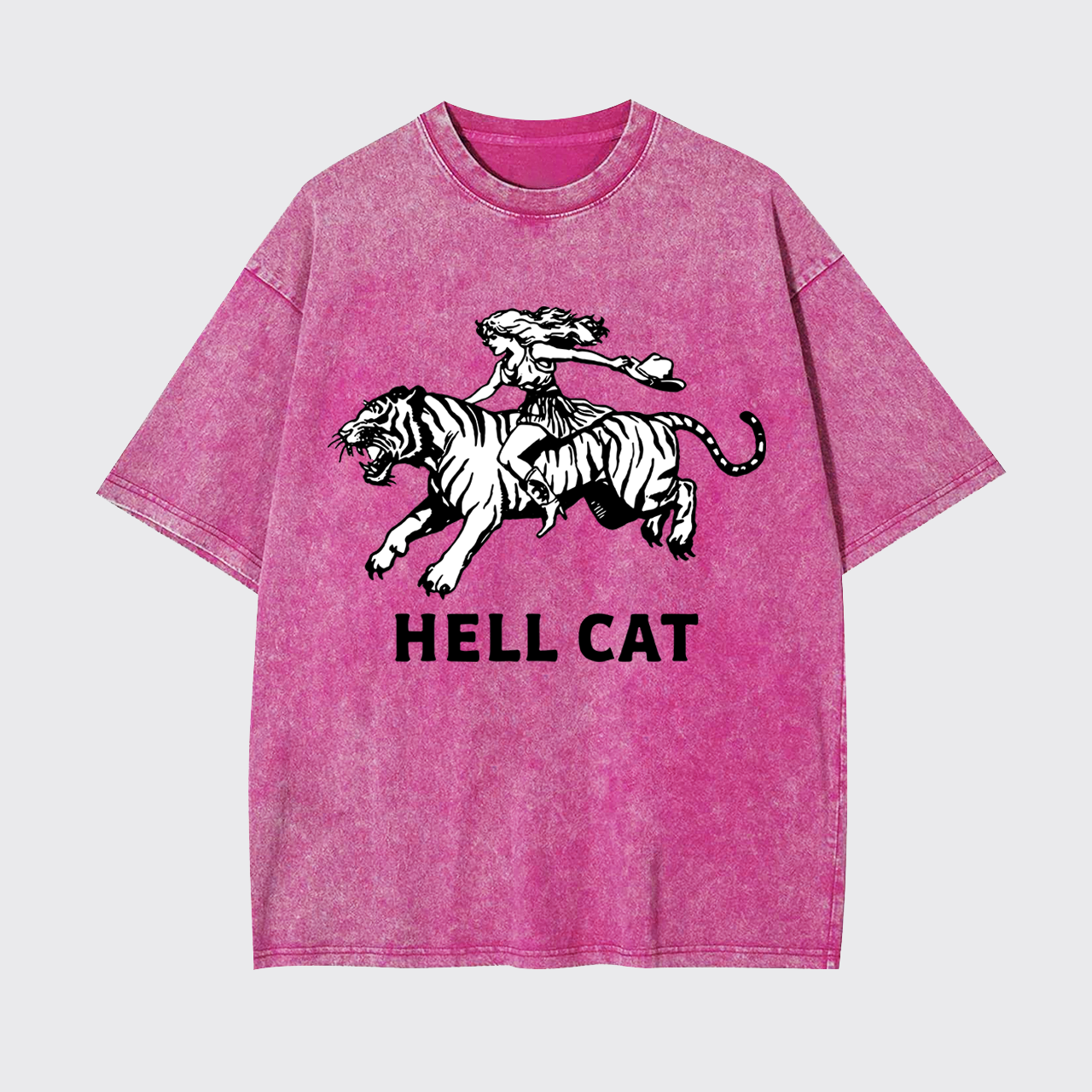 Retro Cowgirl Hell Cat Garment-dye Tees