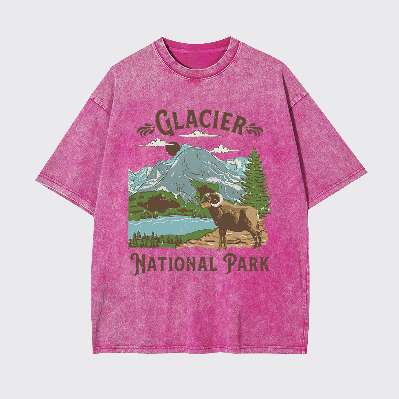 Glacier National Hiking Garment-dye Tees