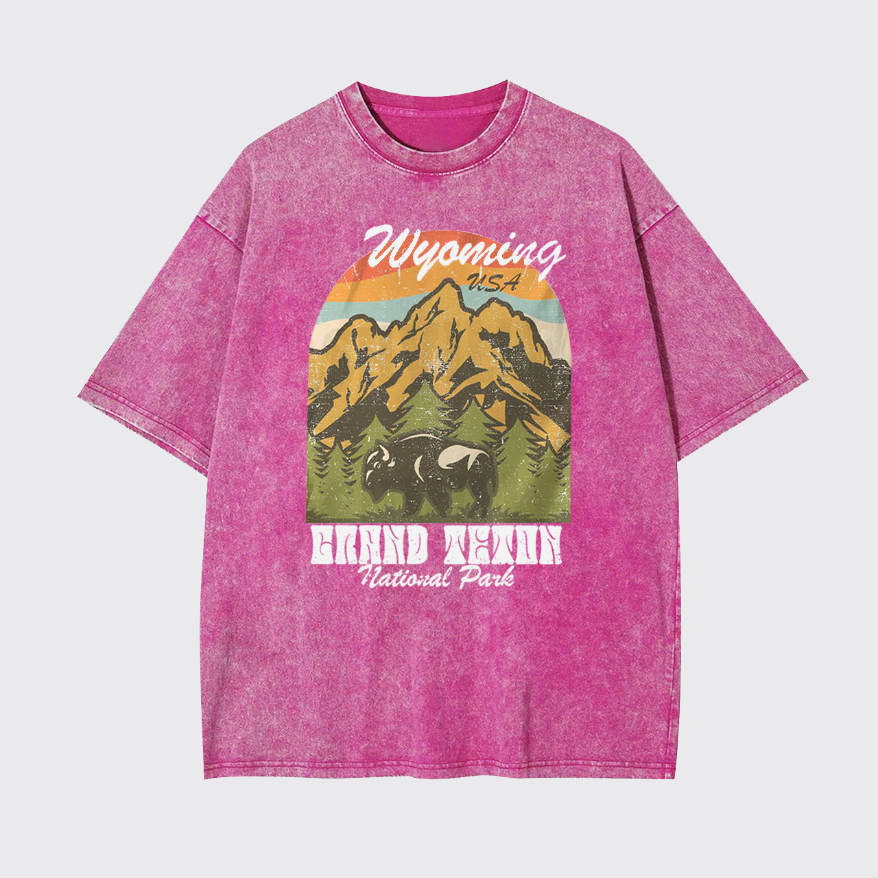 Grand Teton National Park Hiking Garment-dye Tees