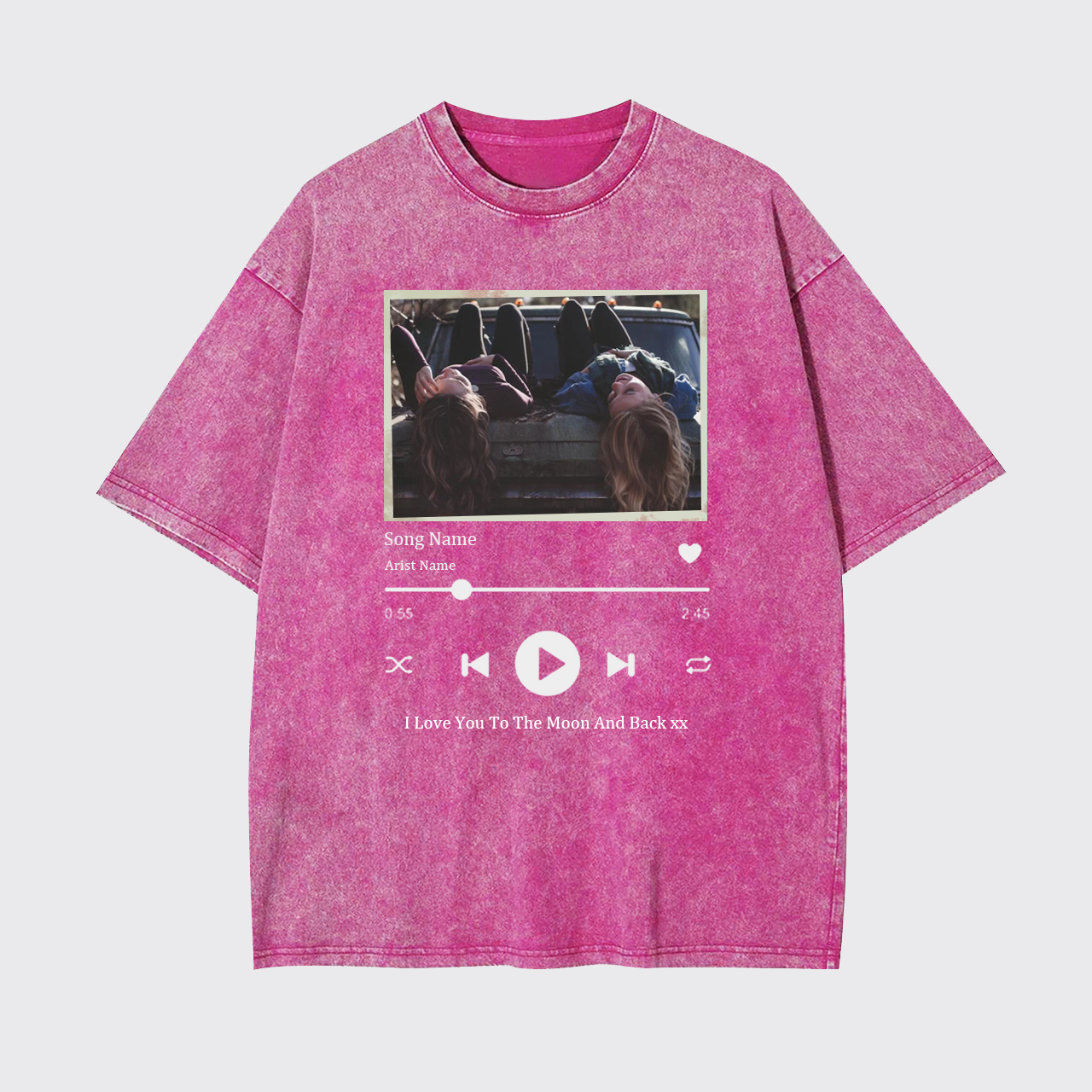 Custom Picture Song Best Friends Garment-dye Tees