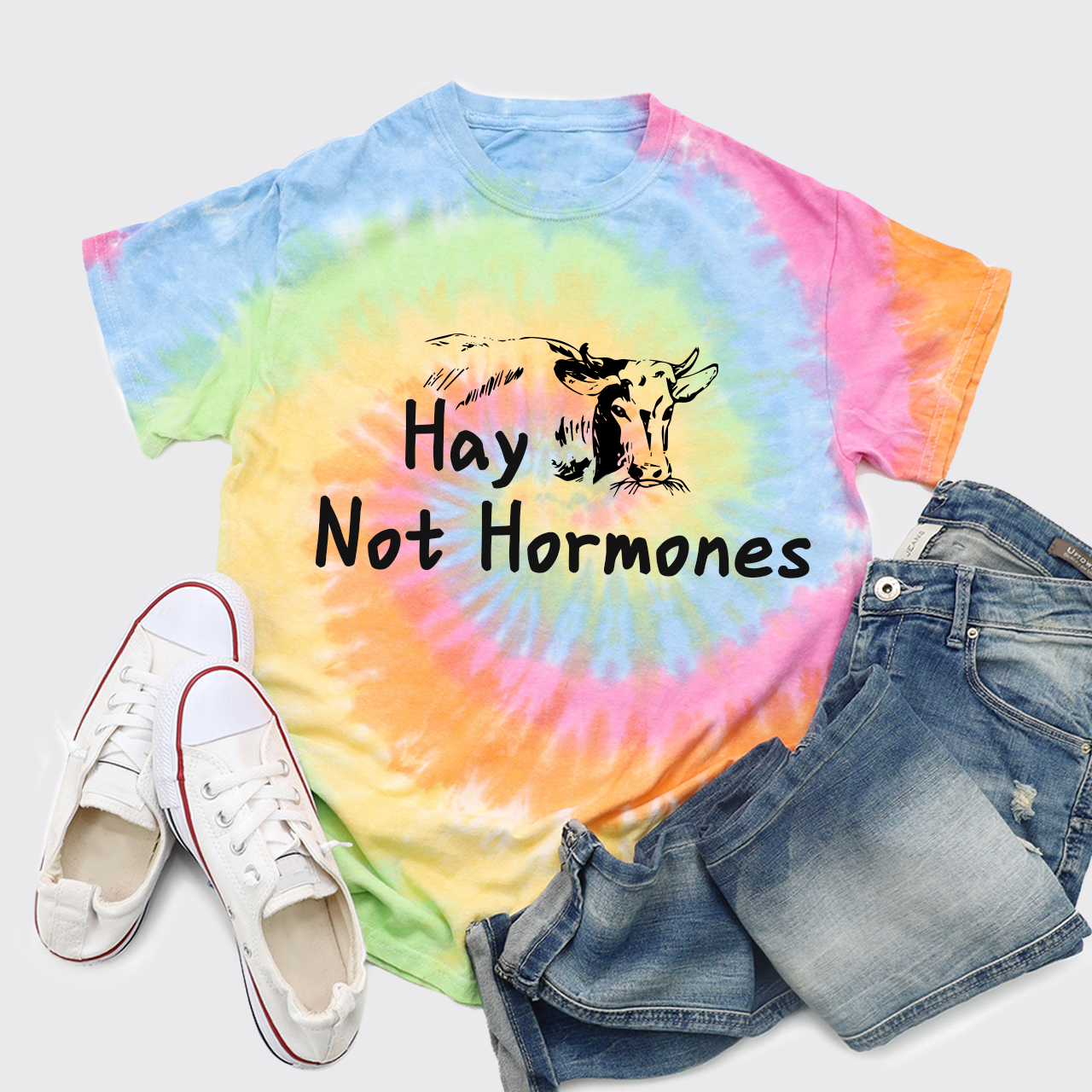 Hay Not Hormones Tie Dye Shirts