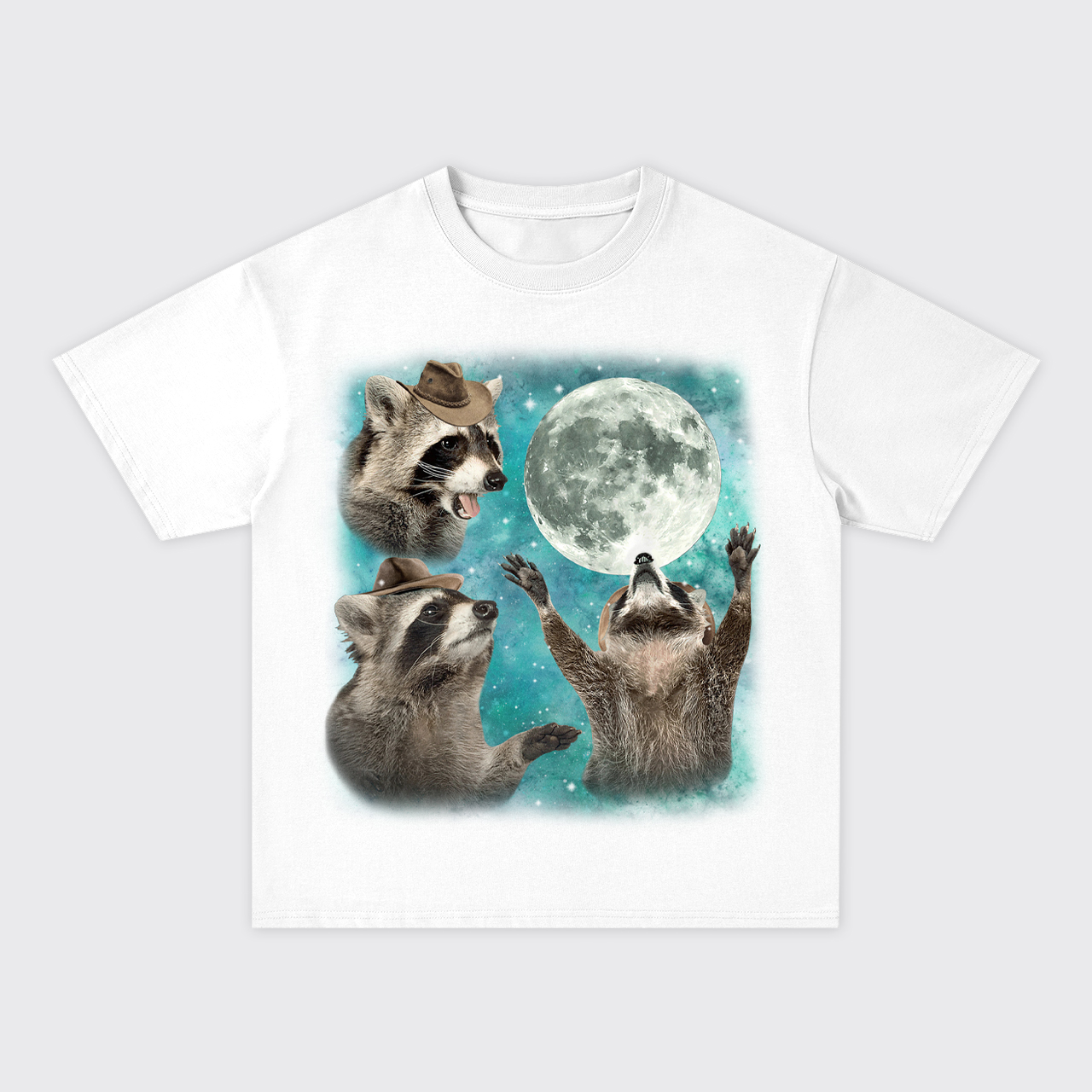 Three Raccoons Oversize T-Shirts