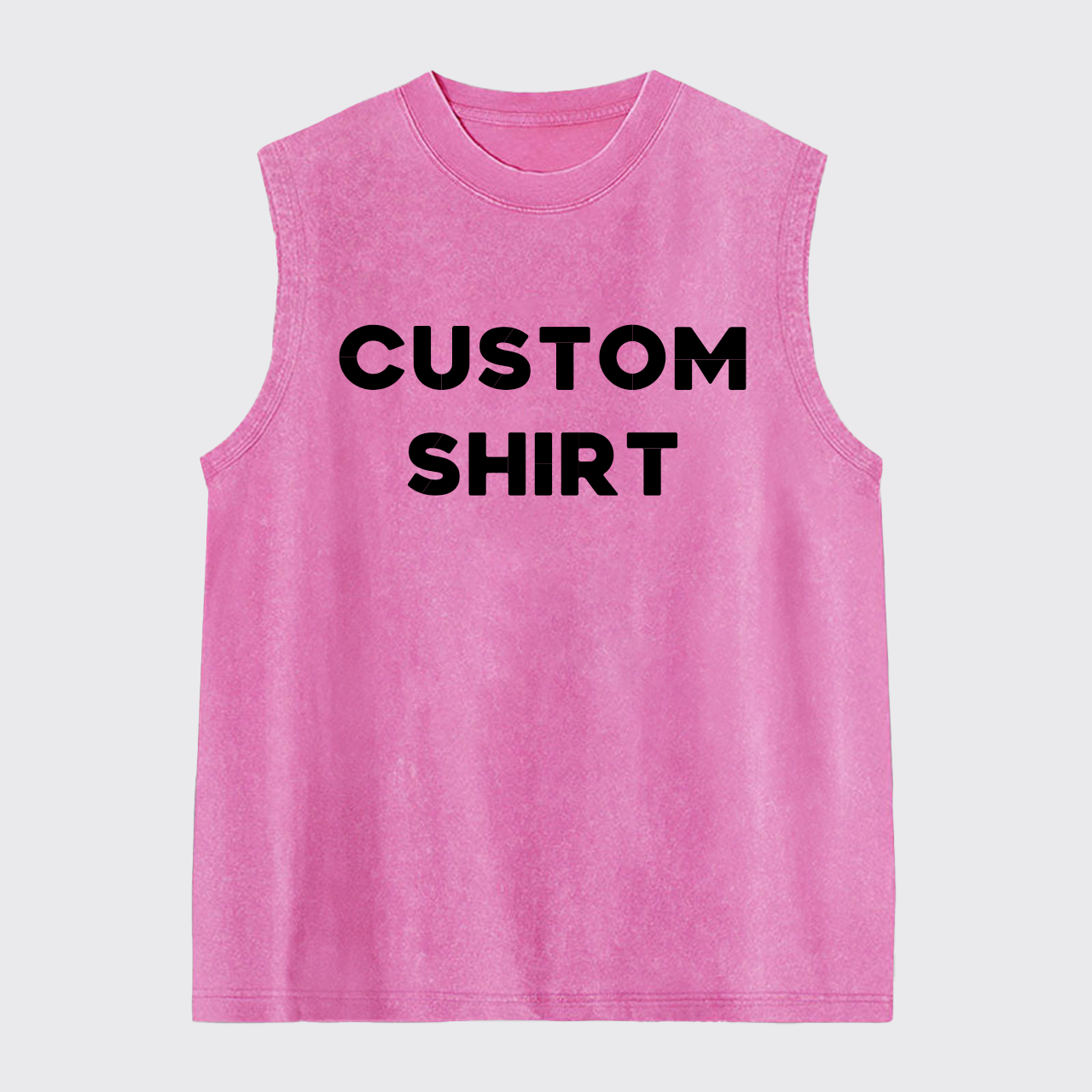 Custom Text Washed Tanks
