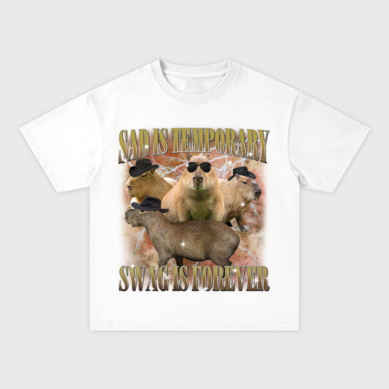 Sad Is Temporary Swag Is Forever Oversize T-Shirts