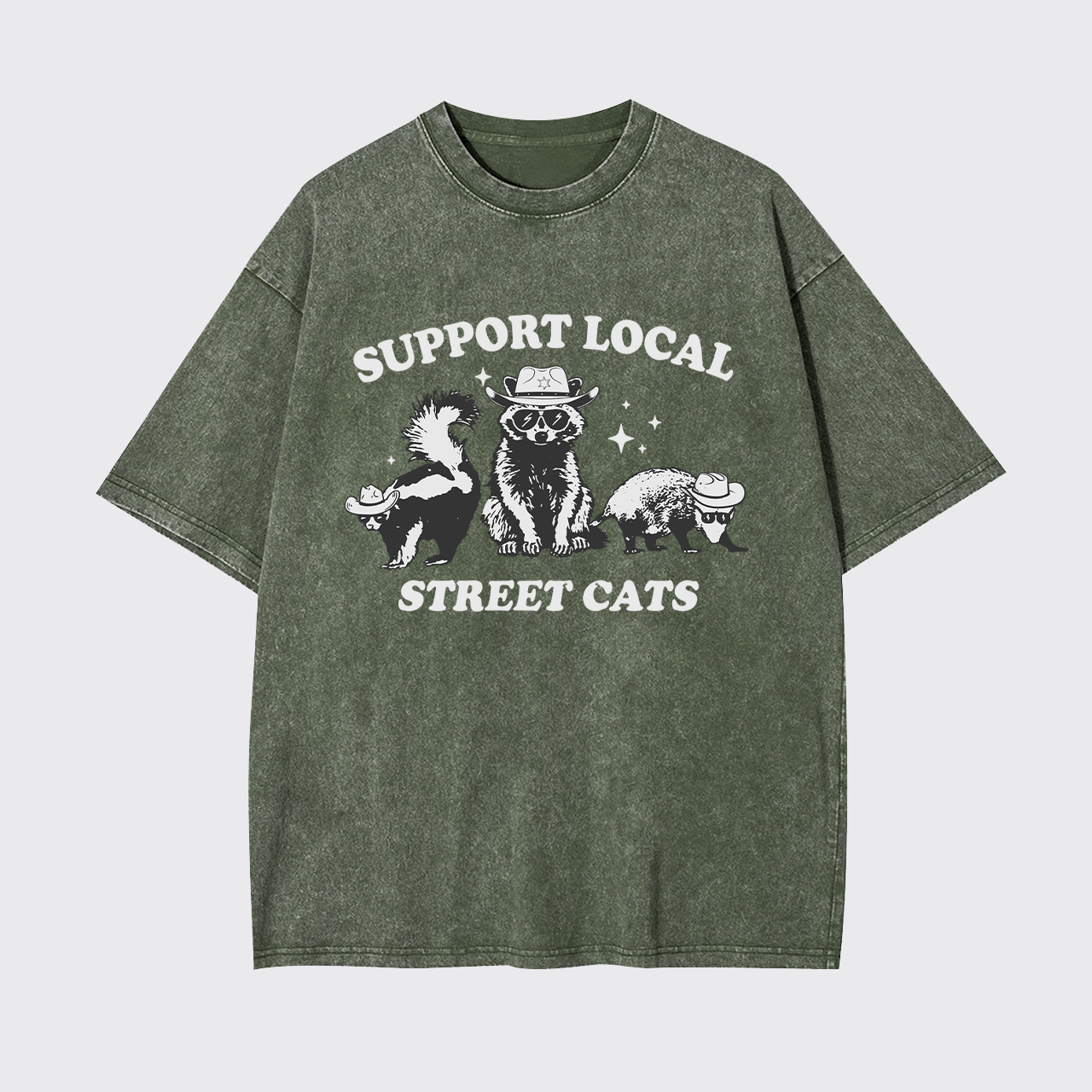 Support Your Local Street Cats Garment-dye Tees
