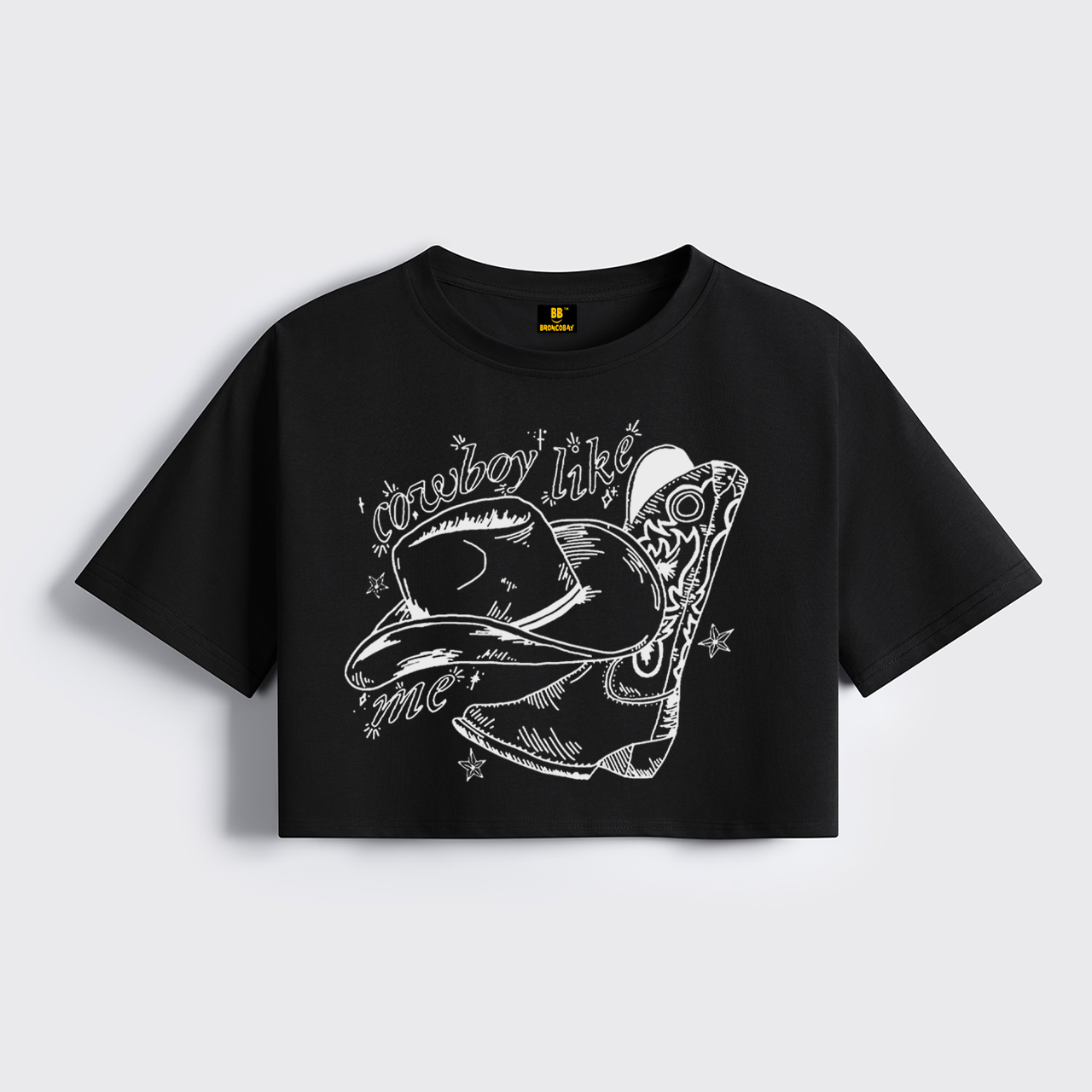 Cowboy Like Boots Cropped Boxy Tee