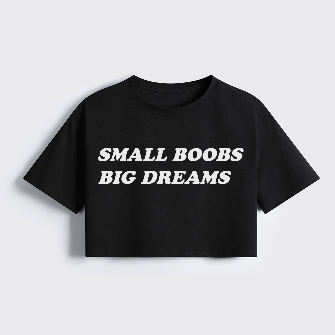 Small Boobs Big Dreams Cropped Boxy Tee