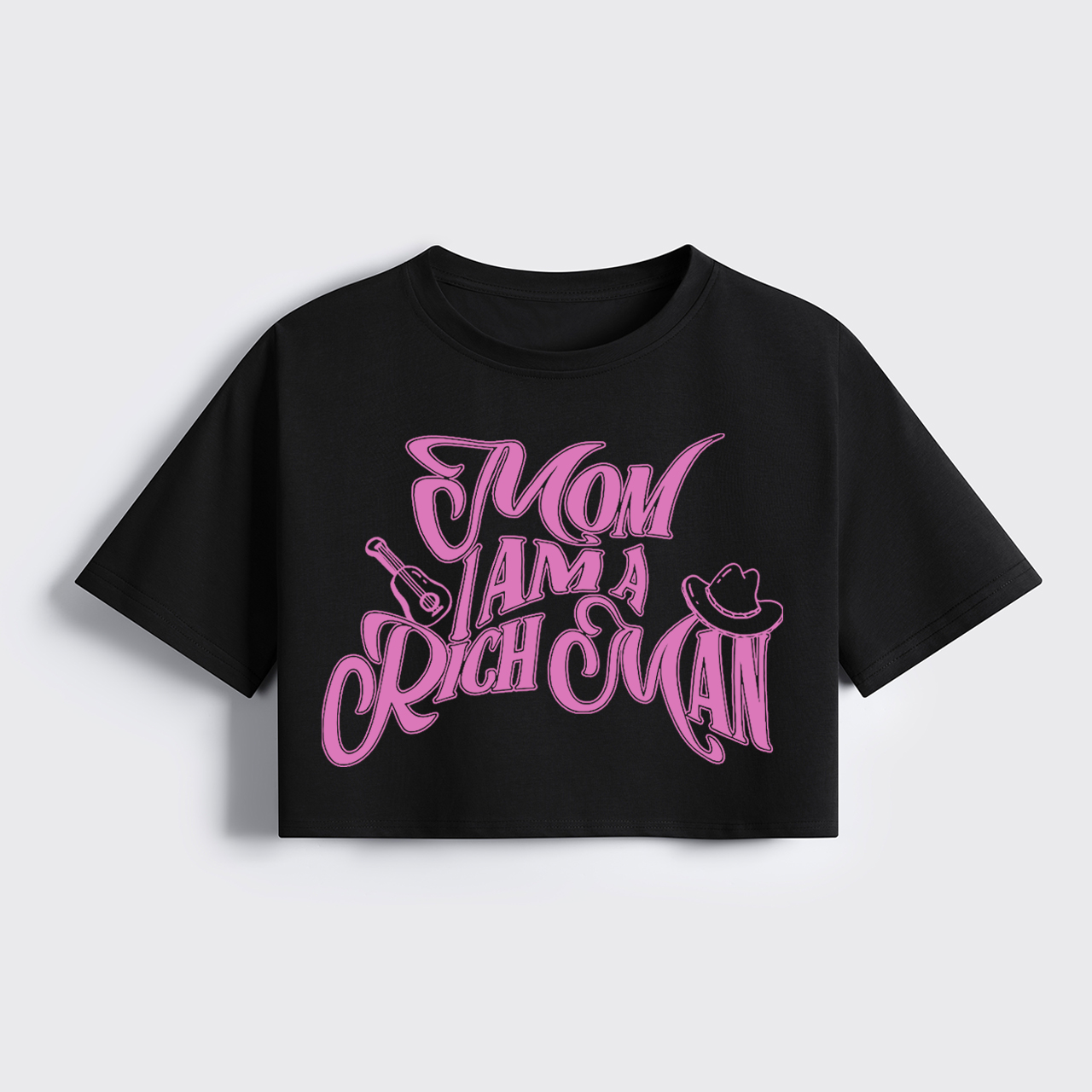  I'm A Rich Man Cropped Boxy Tee