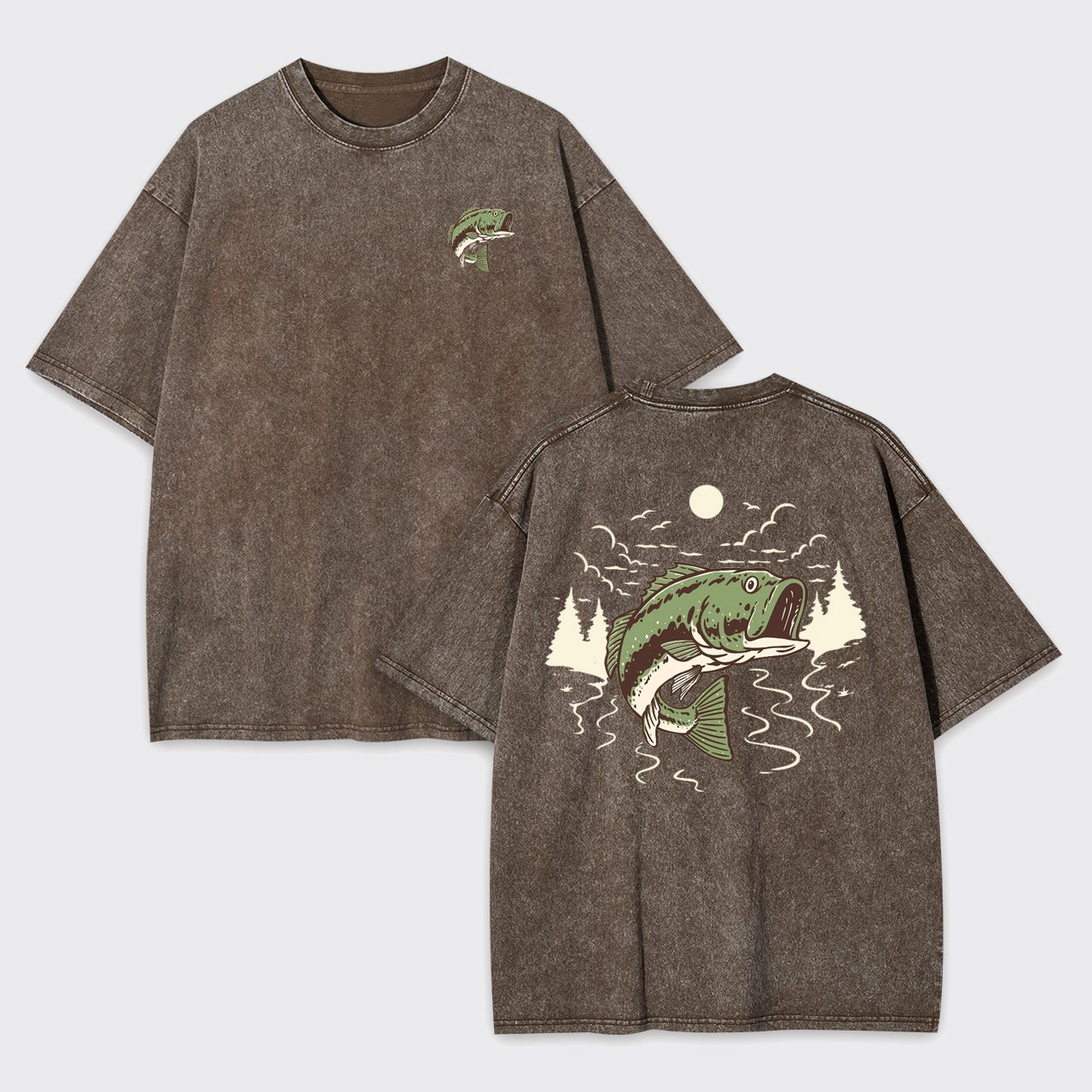 Cowboy Spirit Meets Fishing Adventure Garment-dye Tees
