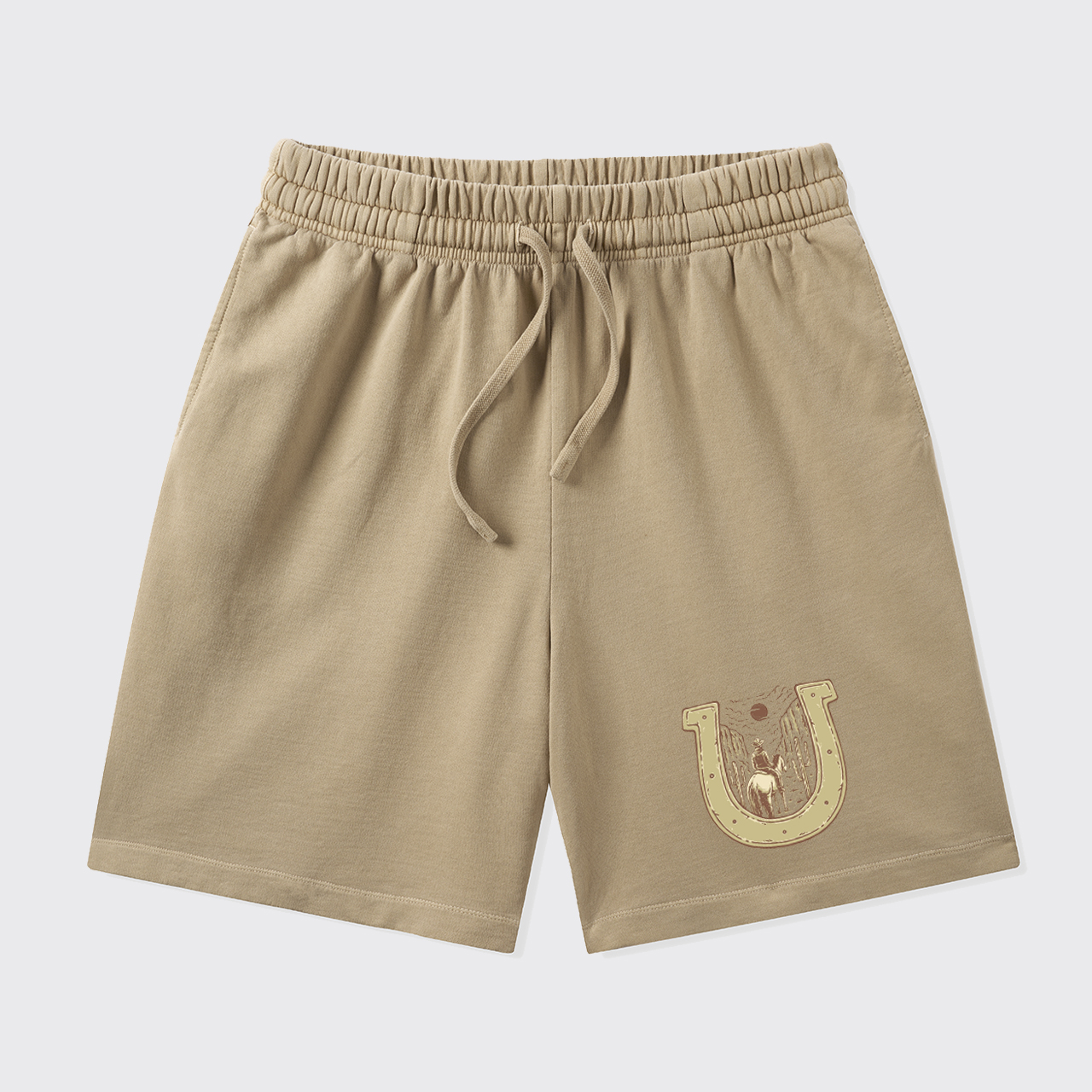 Horseshoe Charm for the Cowboy_Broncobay Shorts