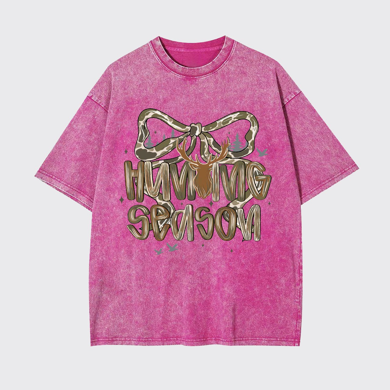 Hunting Season Camo Deer Garment-dye Tees