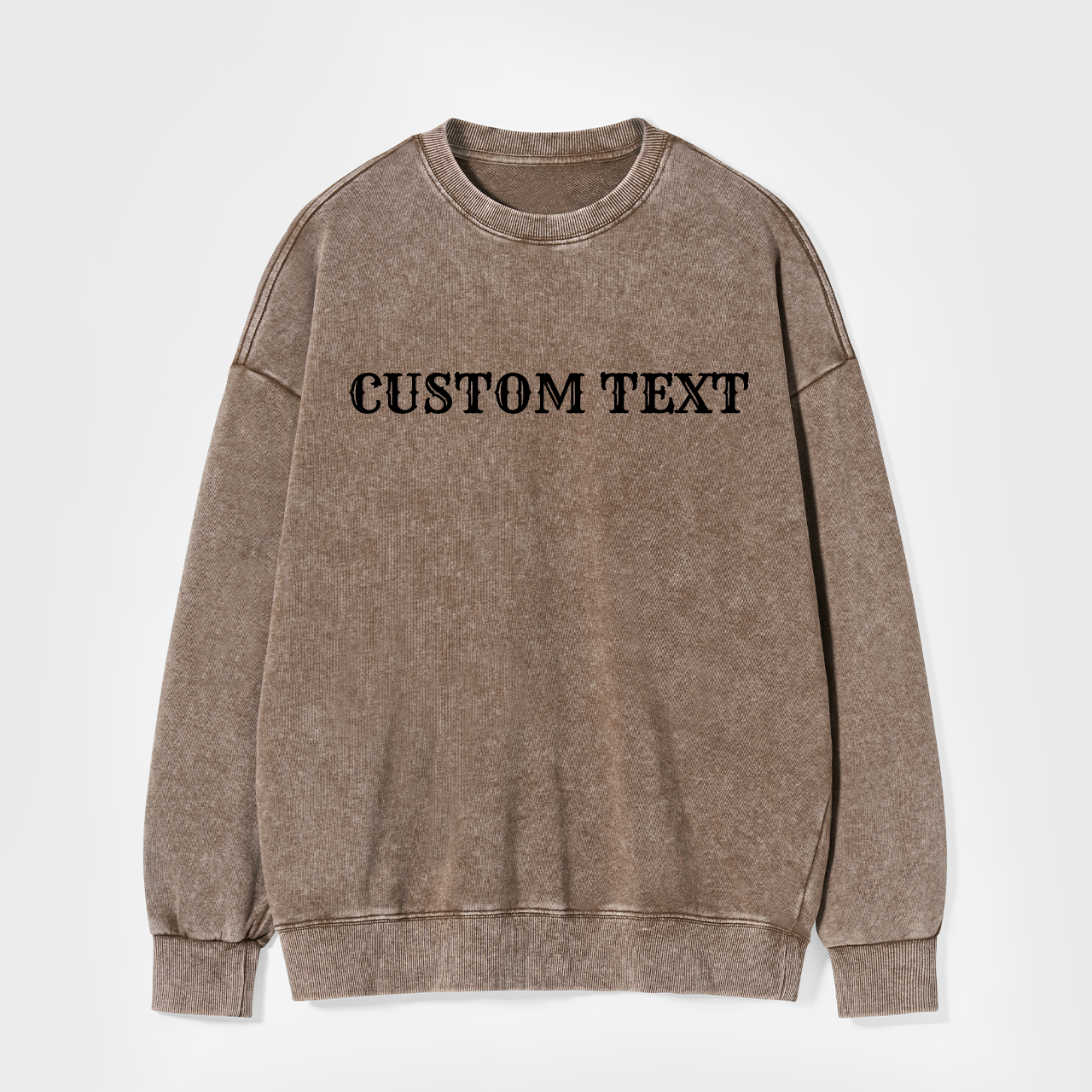 Custom Text Washed Sweatshirts