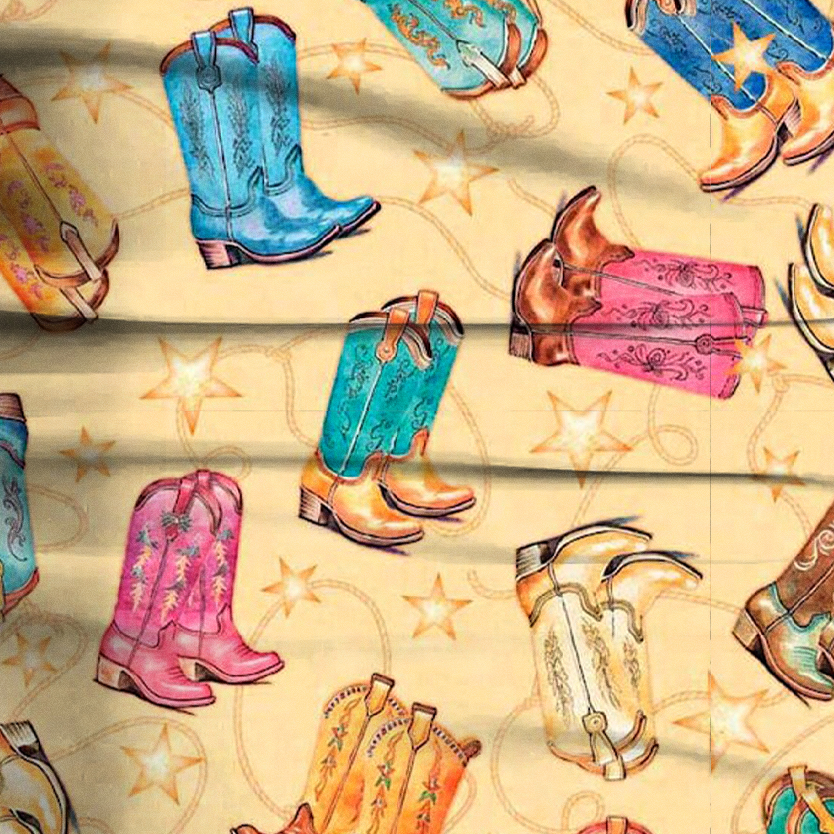 Colorful Cowboy Boots Pajama Pants