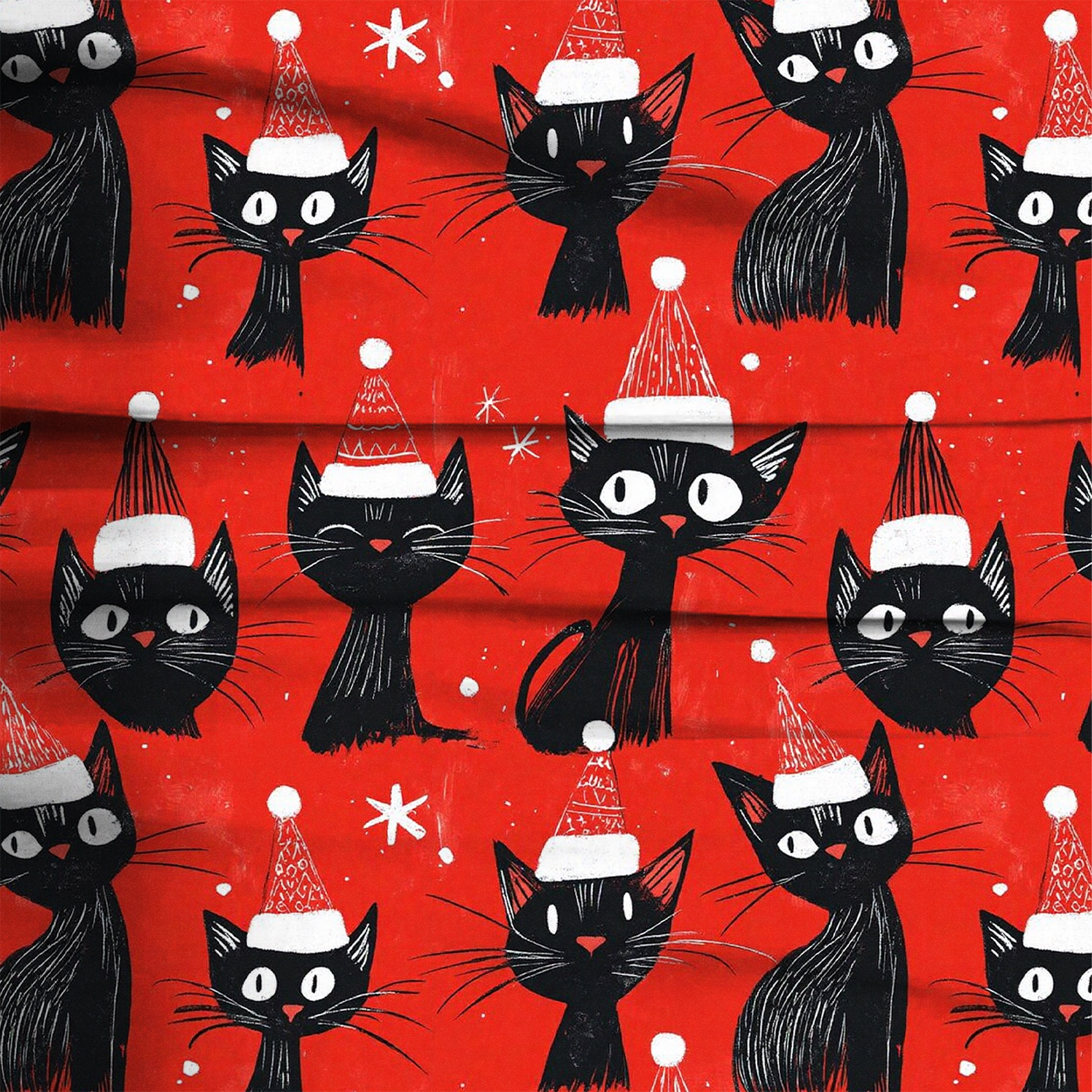 Christmas Black Cat Pajama Pants