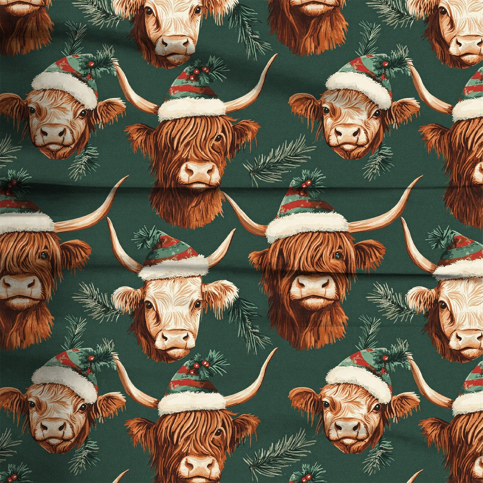 Christmas Funny Cows Pajama Pants