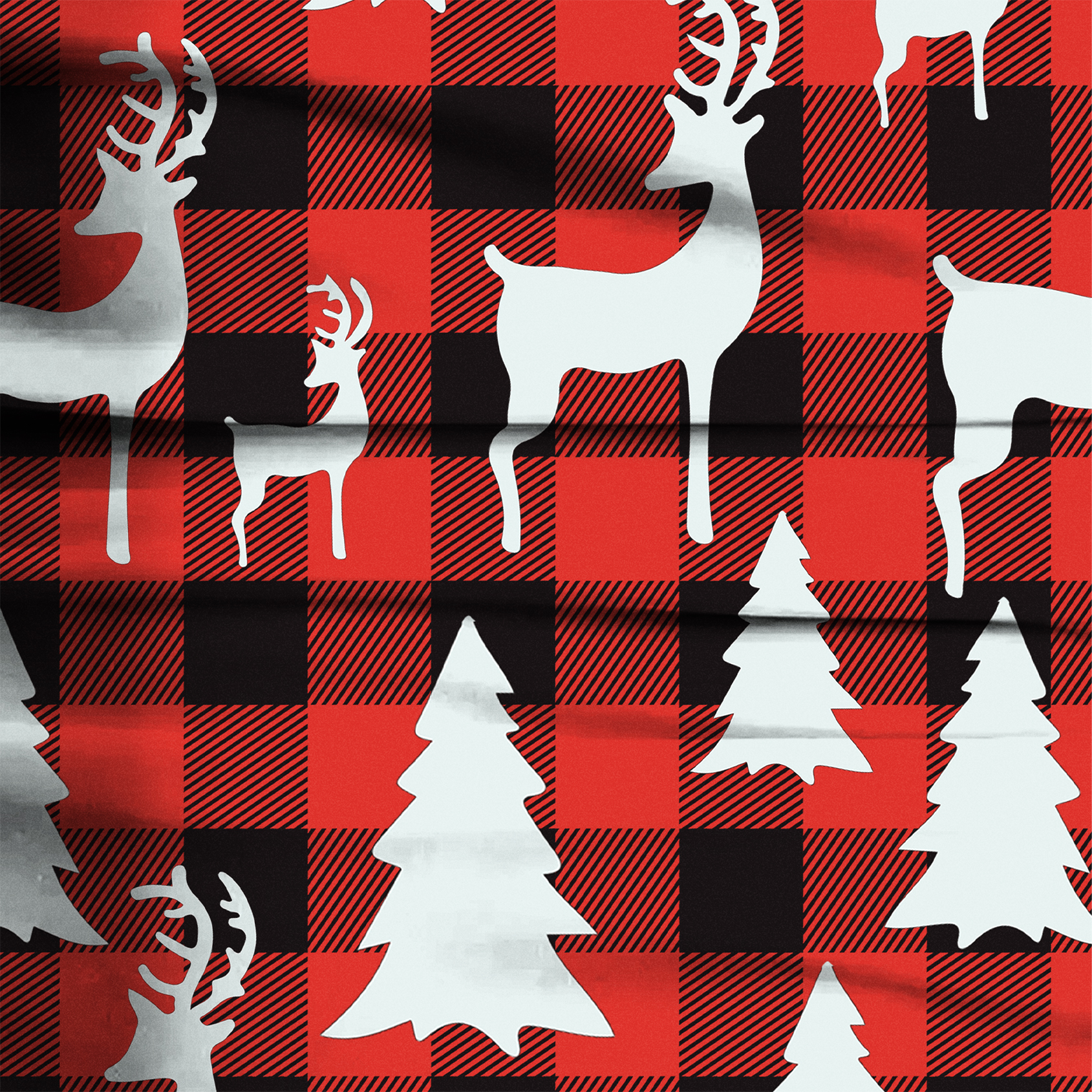 Reindeer Christmas Plaid Pajama Pants