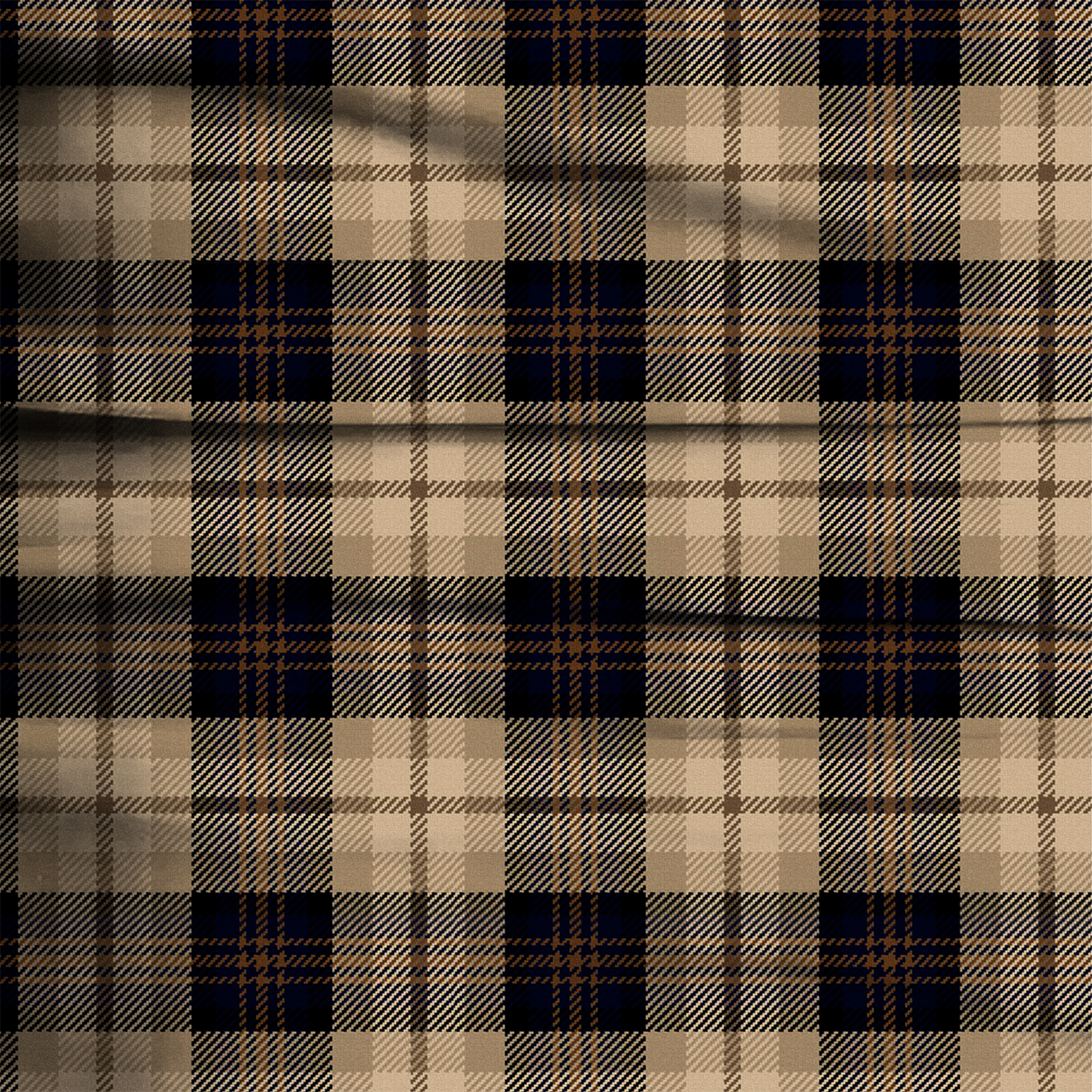 Beige Plaid Pajama Pants