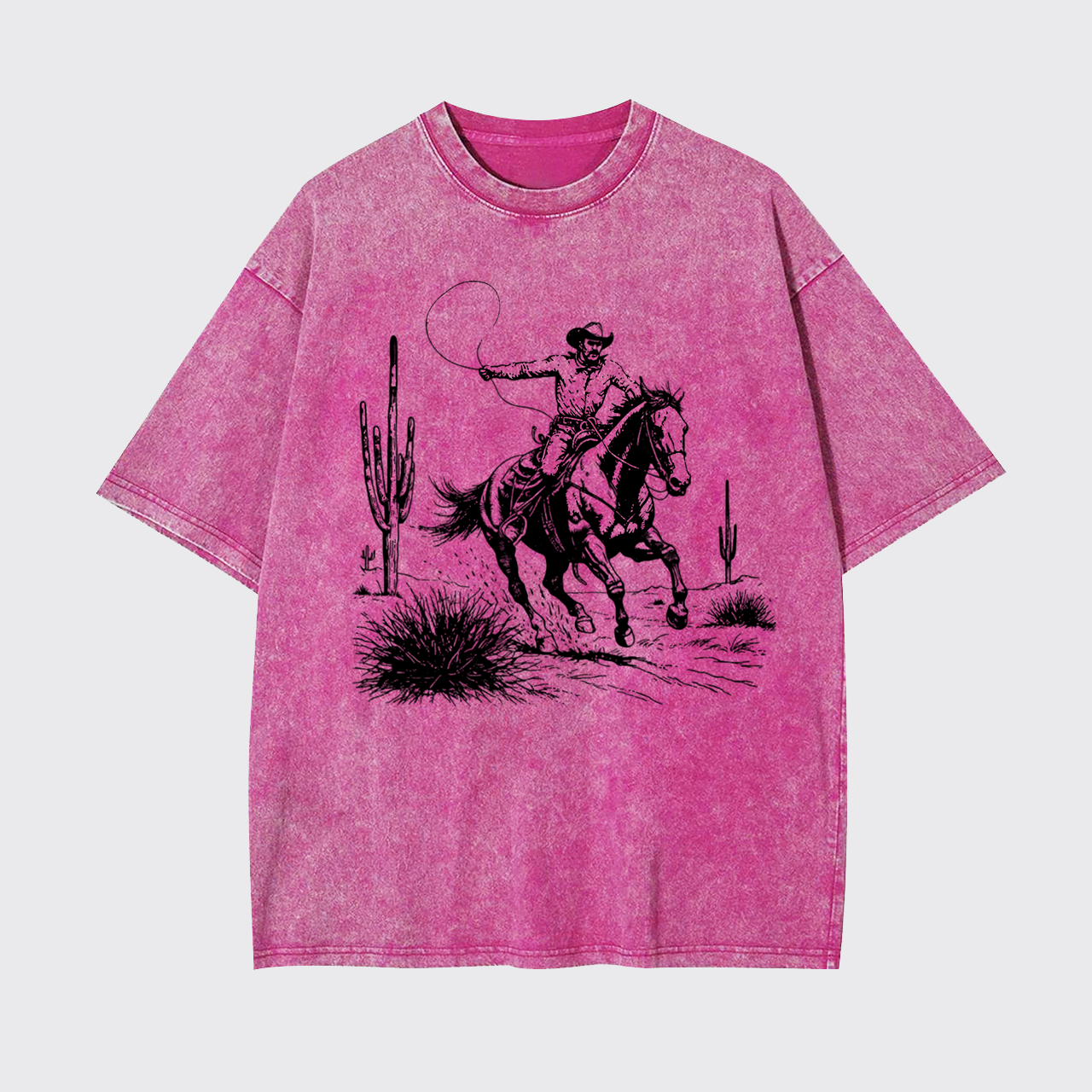 Western Cowboy Vintage 90s Grunge Rodeo Garment-dye Tees