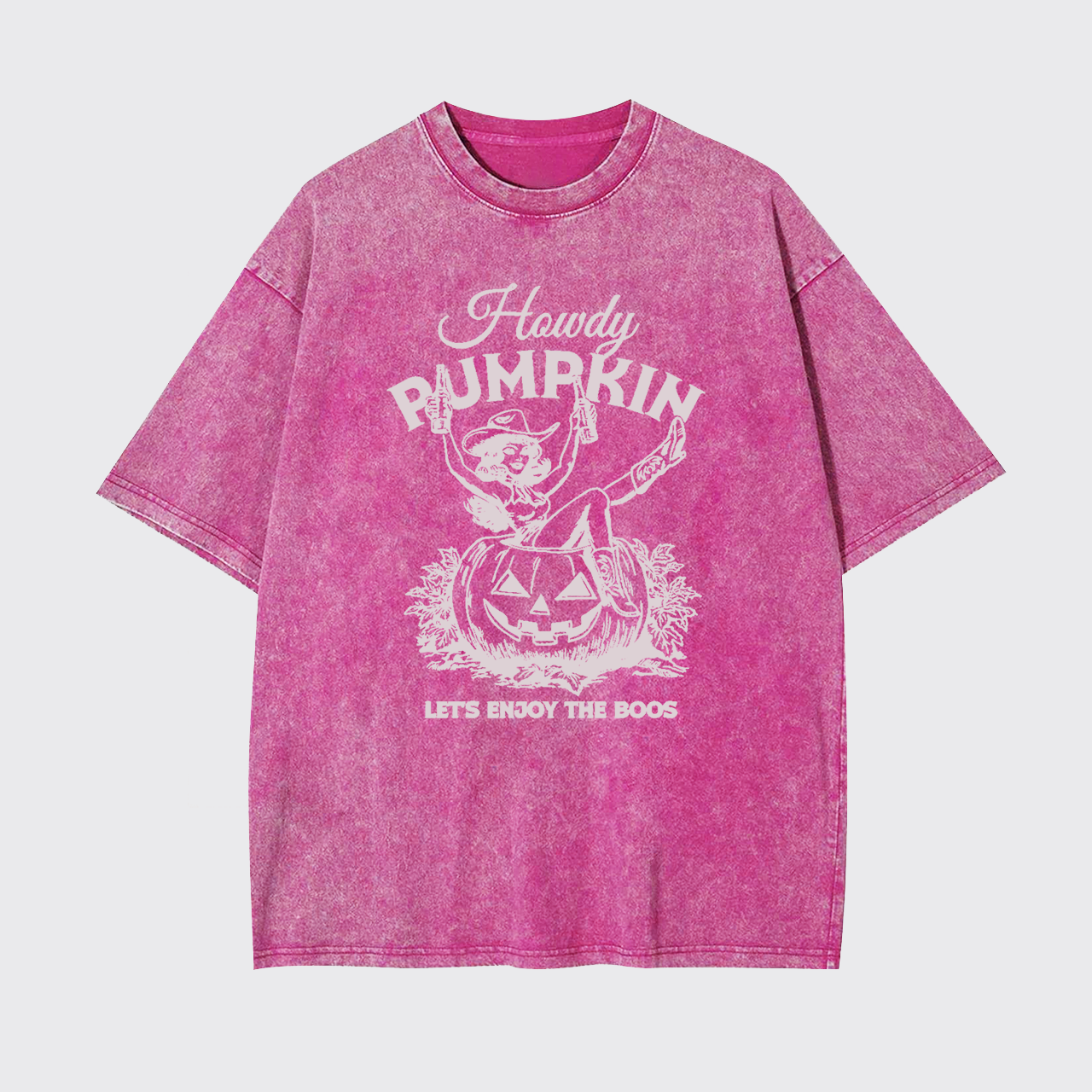 Howdy Pumpkin Halloween Cowgirl Boos Garment-dye Tees