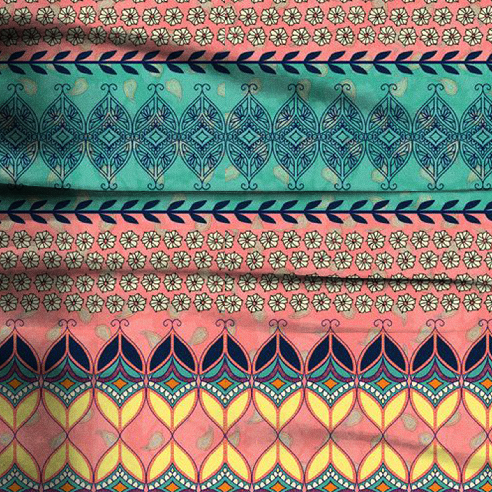 Boho Sunset Striped Pajama Pants