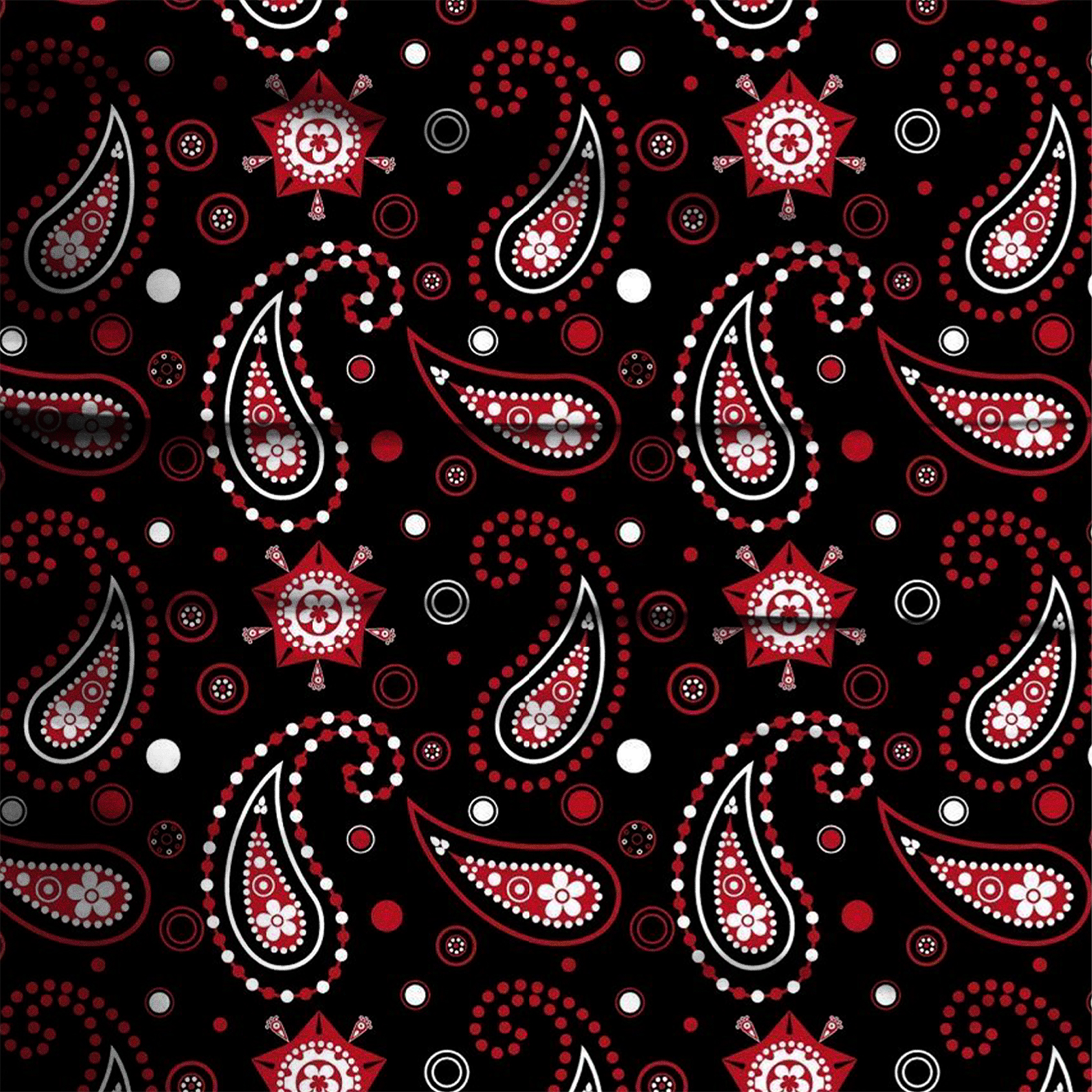 Black Red Paisley Pajama Pants