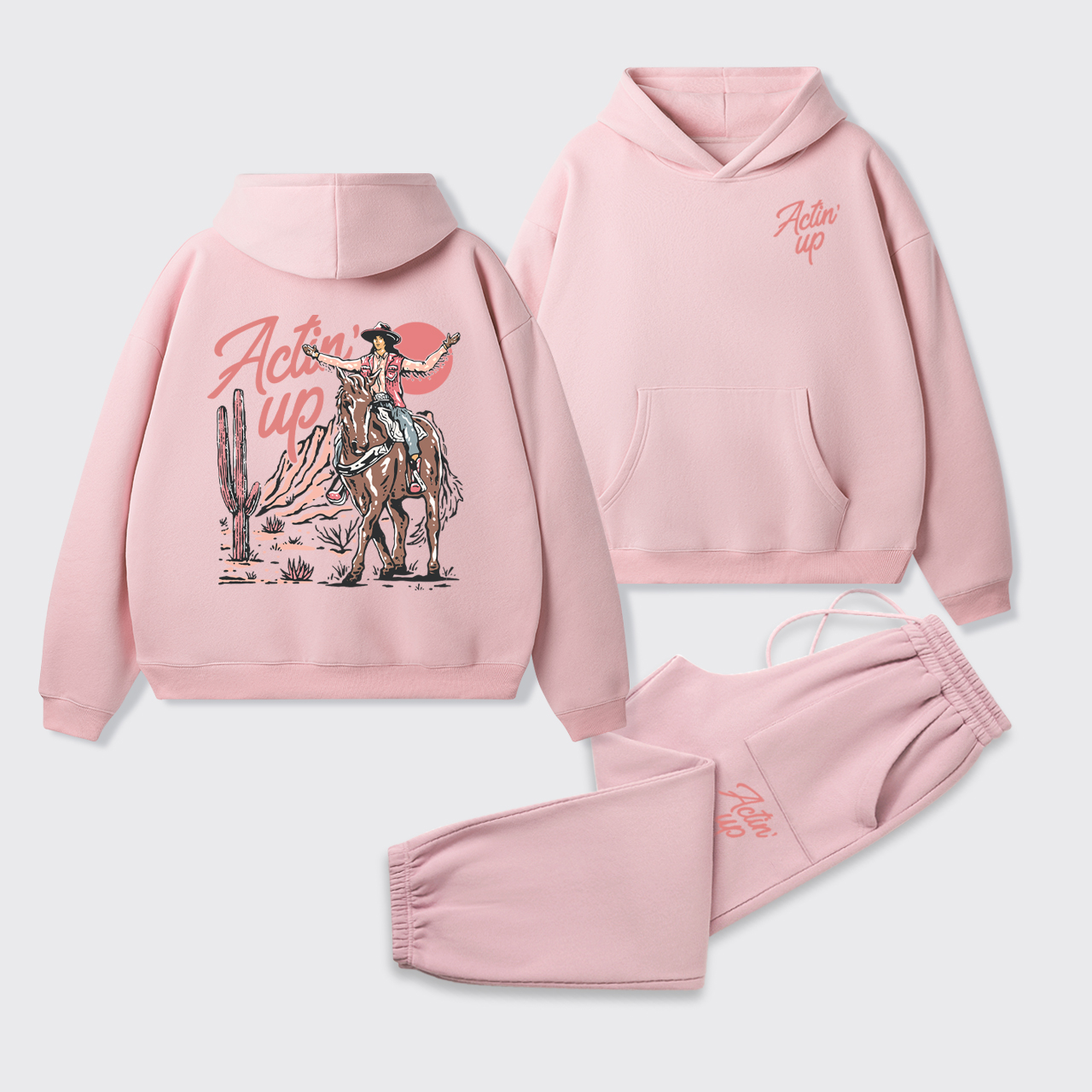 Actin' Up Cowgirl Hoodie Set