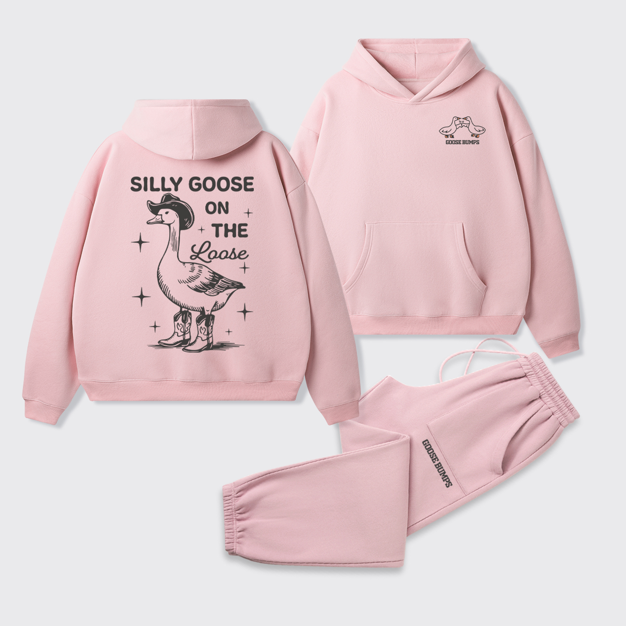 Silly Goose Fleece Hoodie Set