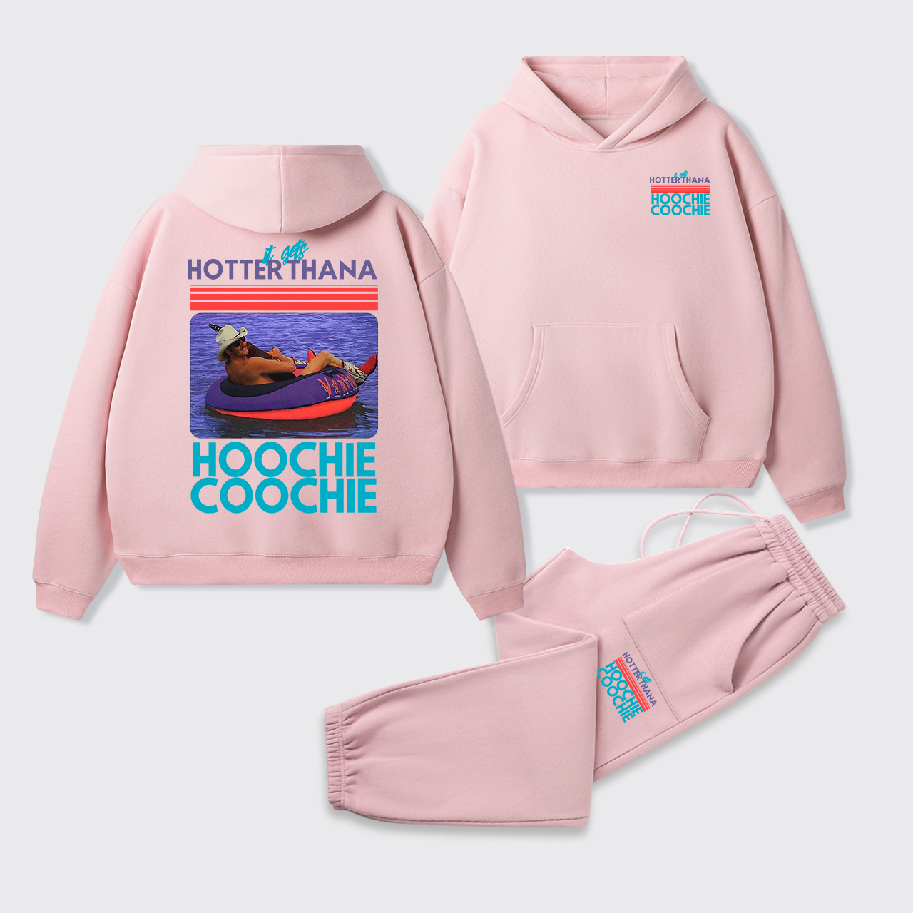 90s Country Music Fleece Hoodie Set