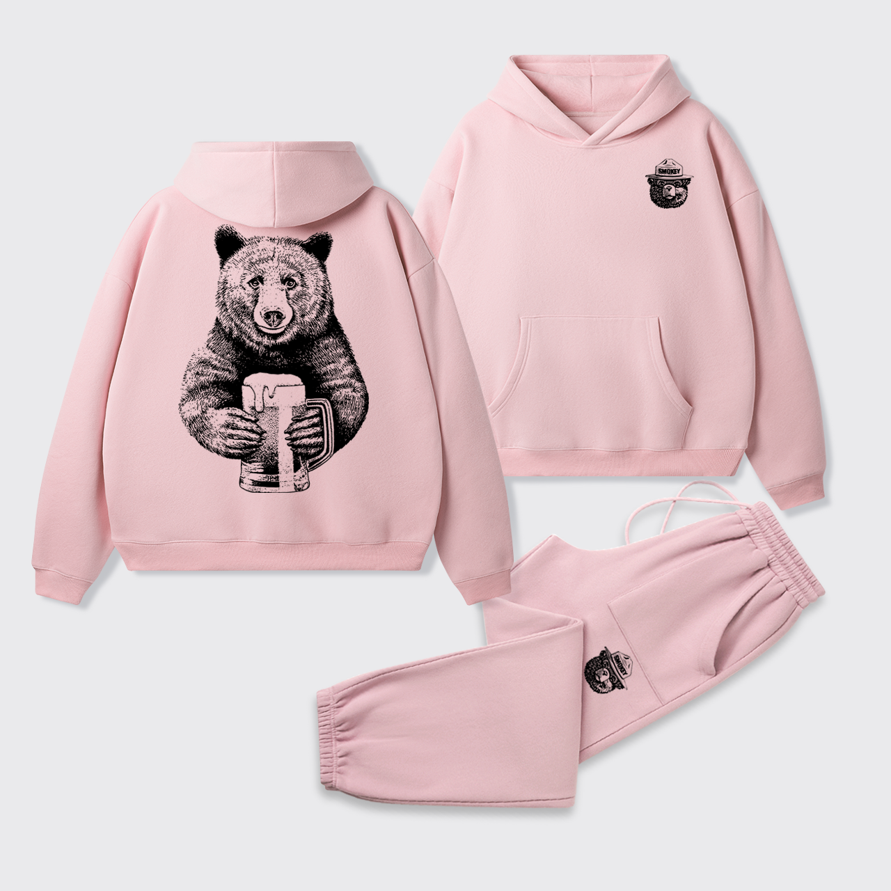 Smokey The Bear Fleece Hoodie Set