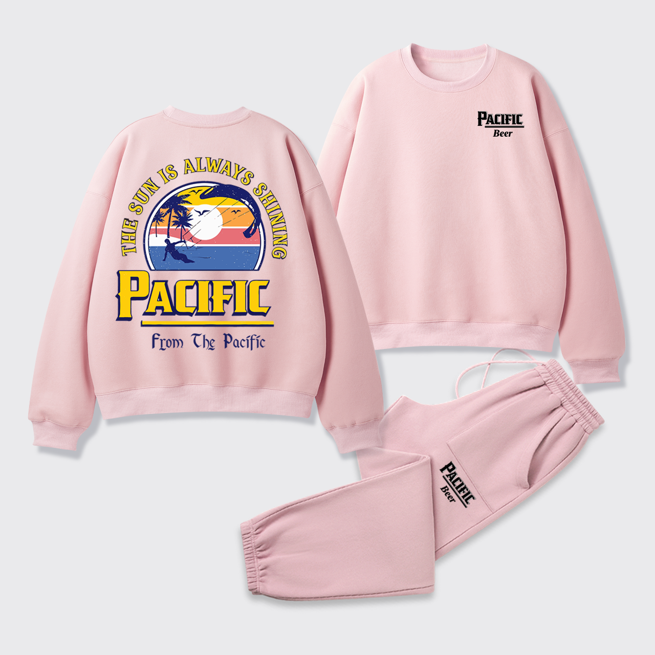 The Sun Always Shining Beer Fleece Sweatshirt Set