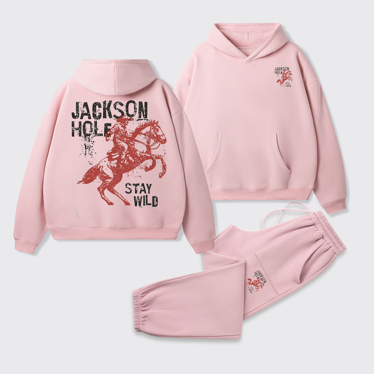 Western Stay Wild Fleece Hoodie Set
