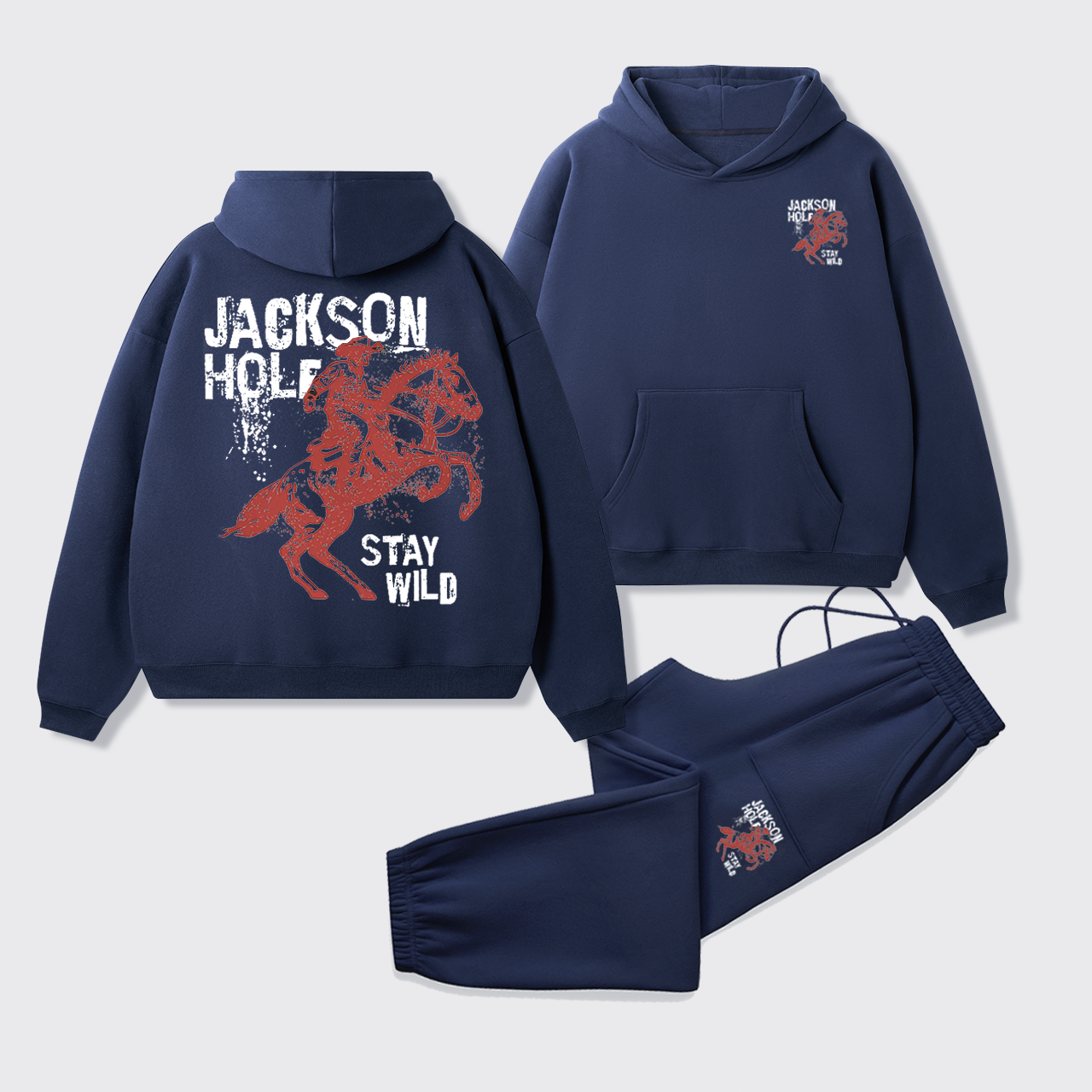 Western Stay Wild Fleece Hoodie Set