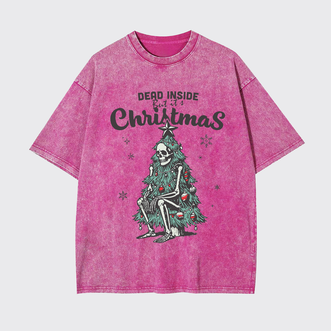 Dead Inside But it's Christmas Garment-dye Tees