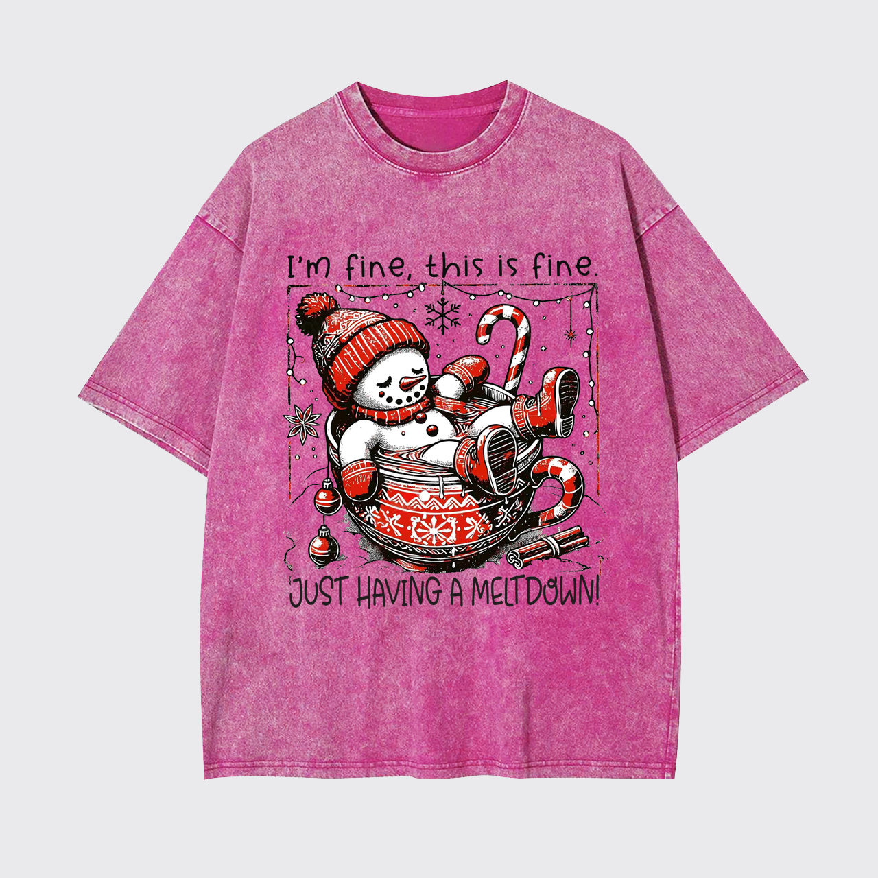 Funny Snowman Christmas Garment-dye Tees