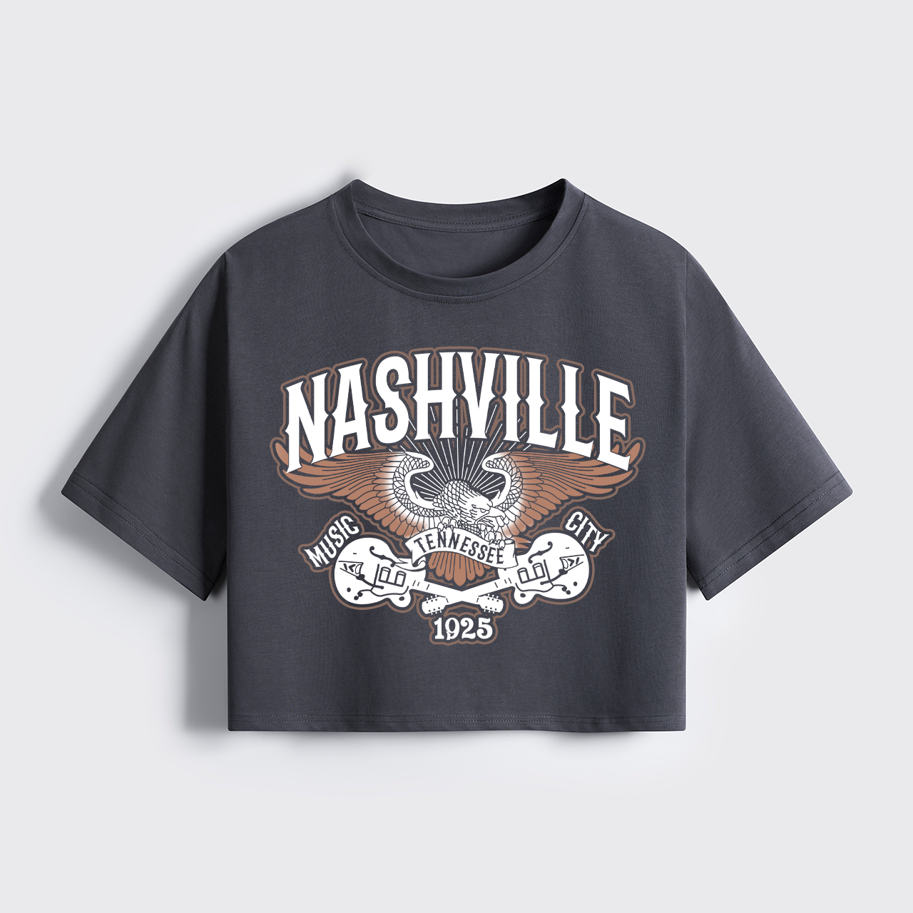 Boho Western Country Music Cropped Boxy Tee