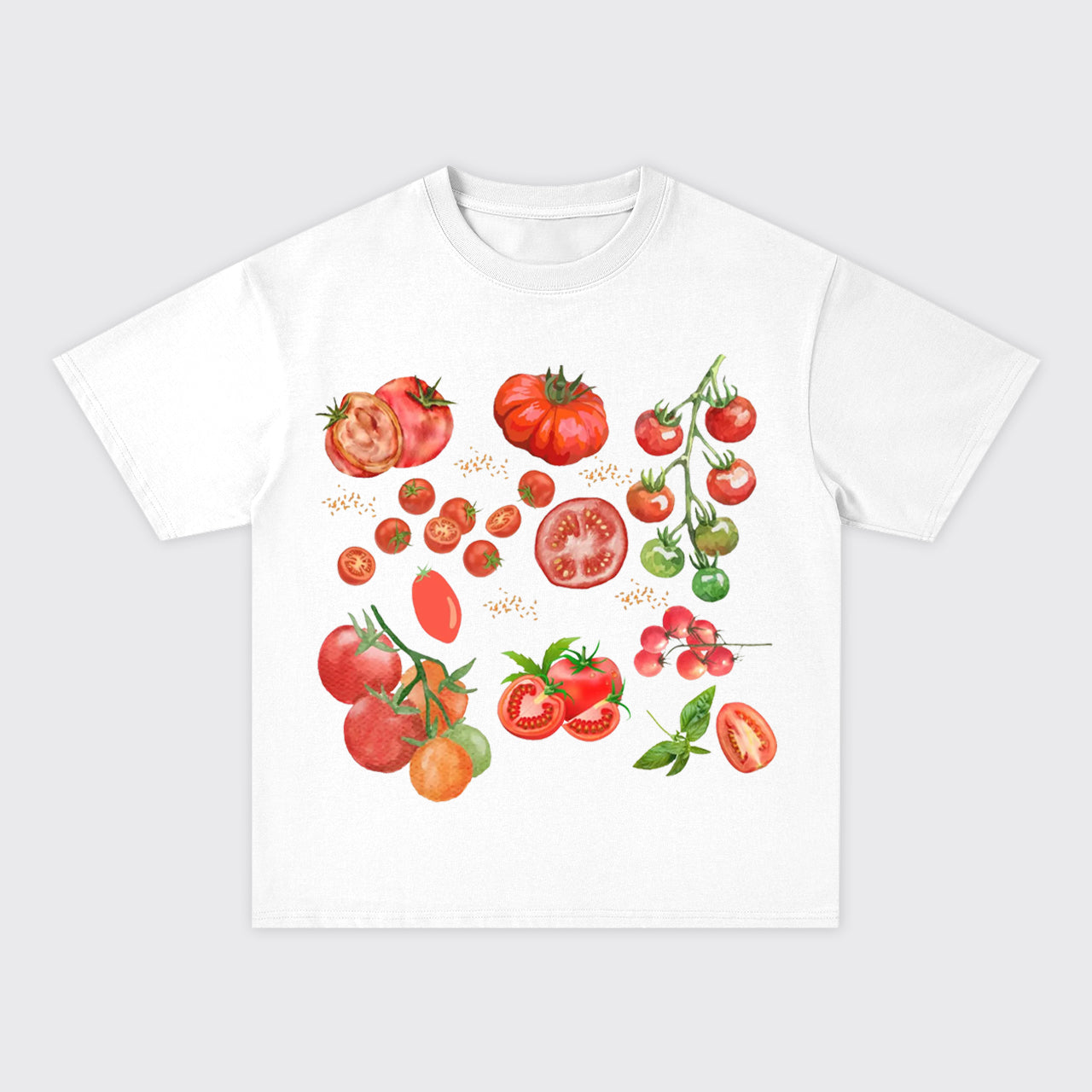 Vegetable Tomato Oversize T-Shirts