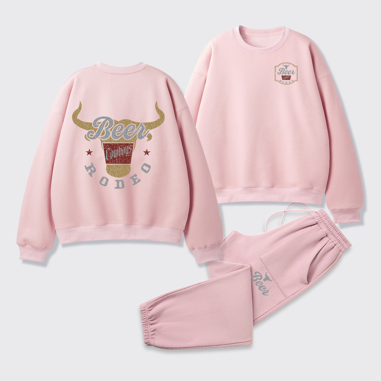 New Beer Rodeo Fleece Sweatshirt Set