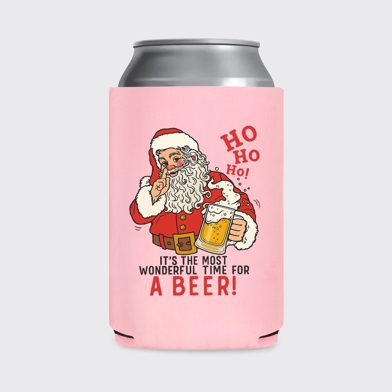 Santa Beer Christmas Koozie