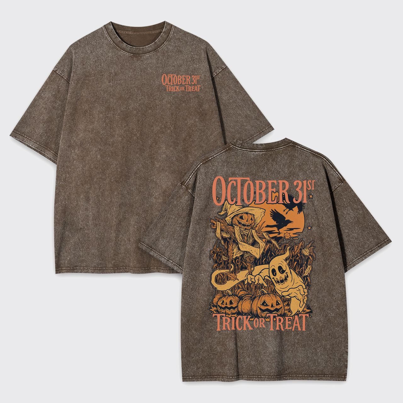 Vintage Halloween Spooky Horror Garment-dye Tees