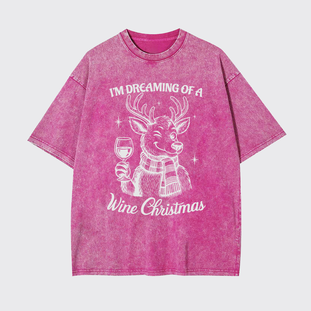 Dreaming Of A Wine Christmas Garment-dye Tees