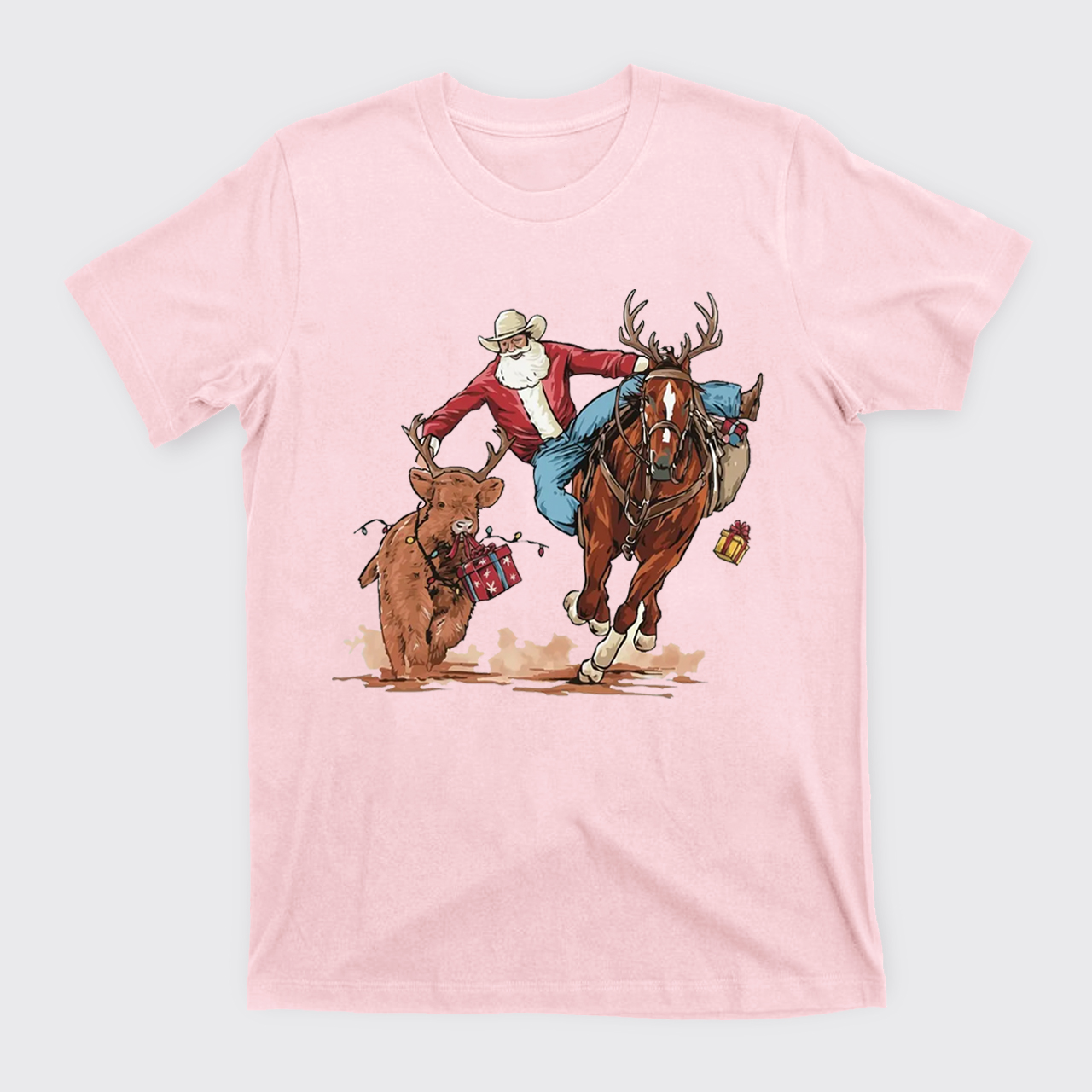 Western Cowboy Santa Christmas T-Shirts