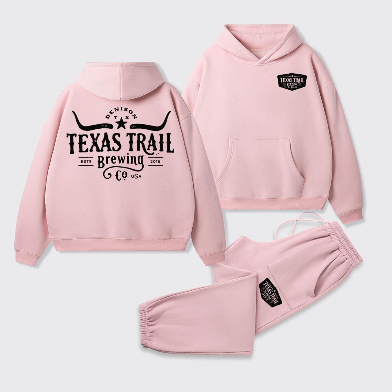 Fleece Texas Trail Brewing Hoodie Set