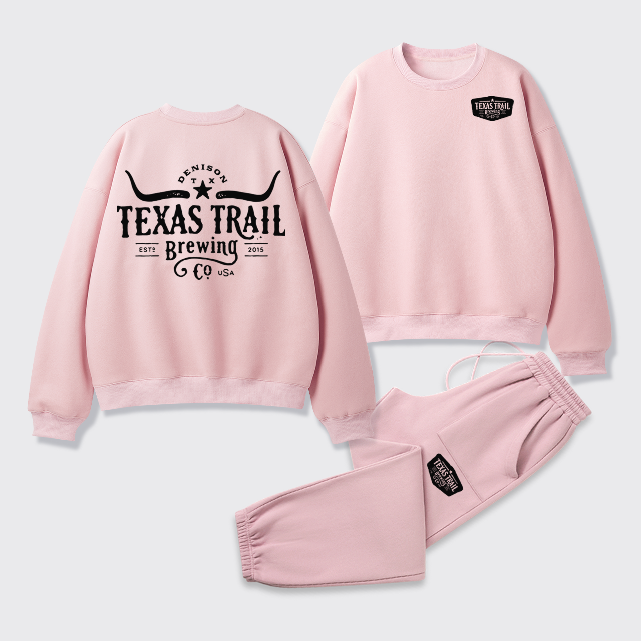 Fleece Texas Trail Brewing Sweatshirt Set