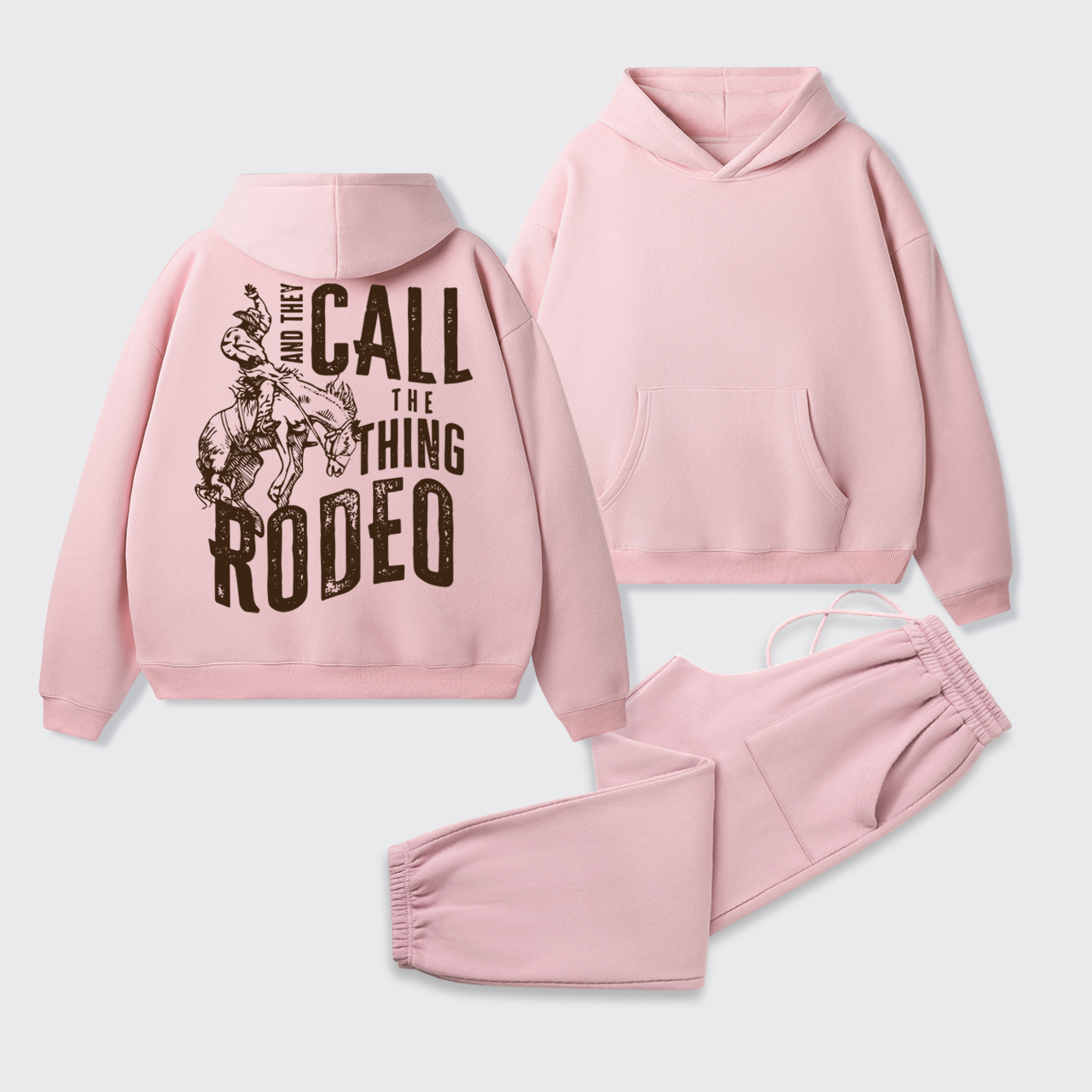 Fleece And They Call The Thing Rodeo Hoodie Set