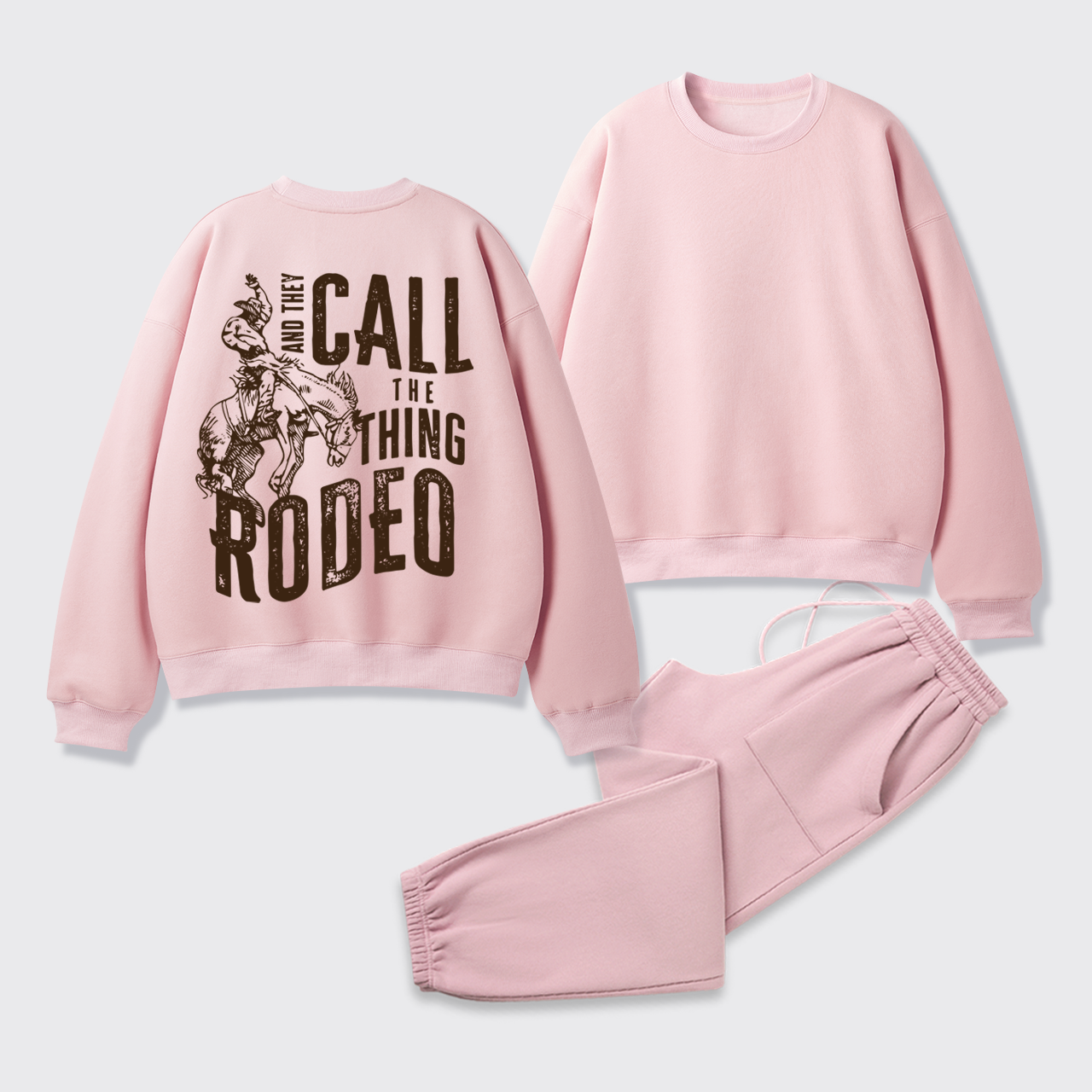 Fleece And They Call The Thing Rodeo Sweatshirt Set