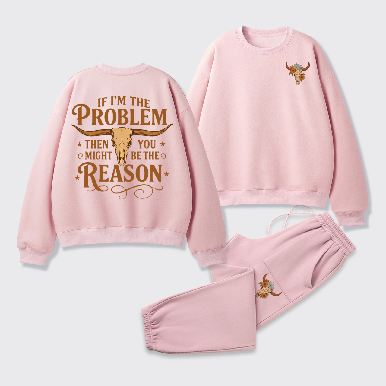 Fleece Country Music Western Sweatshirt Set