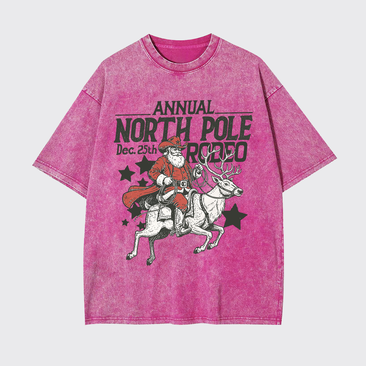 Western Christmas Cowboy Santa Garment-dye Tees