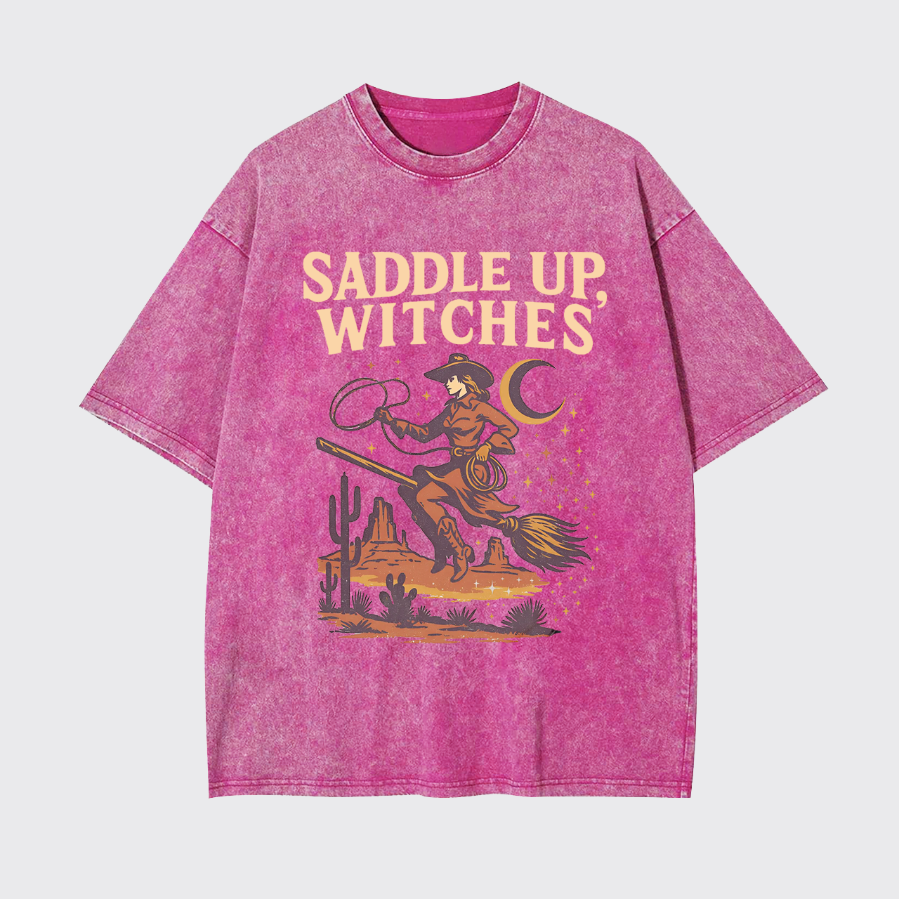Western Witch Cowgirl Ghost Garment-dye Tees